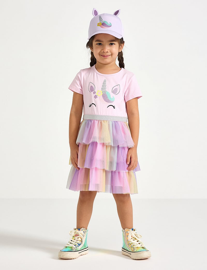 Lindex - Short-sleeved flounce dress - lyhythihaiset arkimekot - light pink - 0