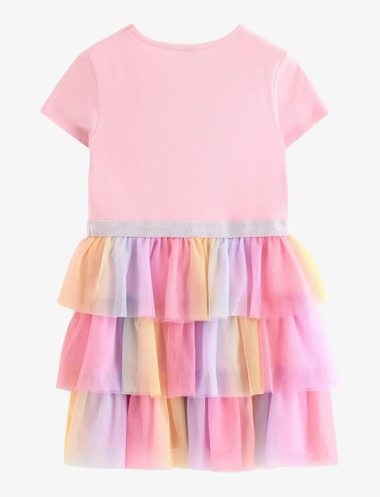 Lindex - Short-sleeved flounce dress - kortærmede hverdagskjoler - light pink - 2