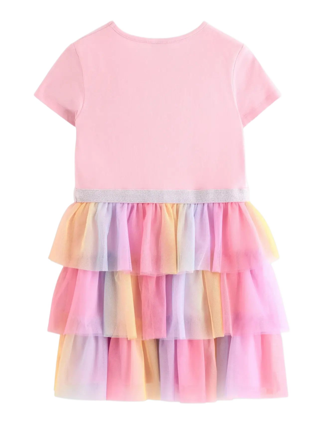 Lindex - Short-sleeved flounce dress - lühikeste varrukatega vabaaja kleidid - light pink - 2
