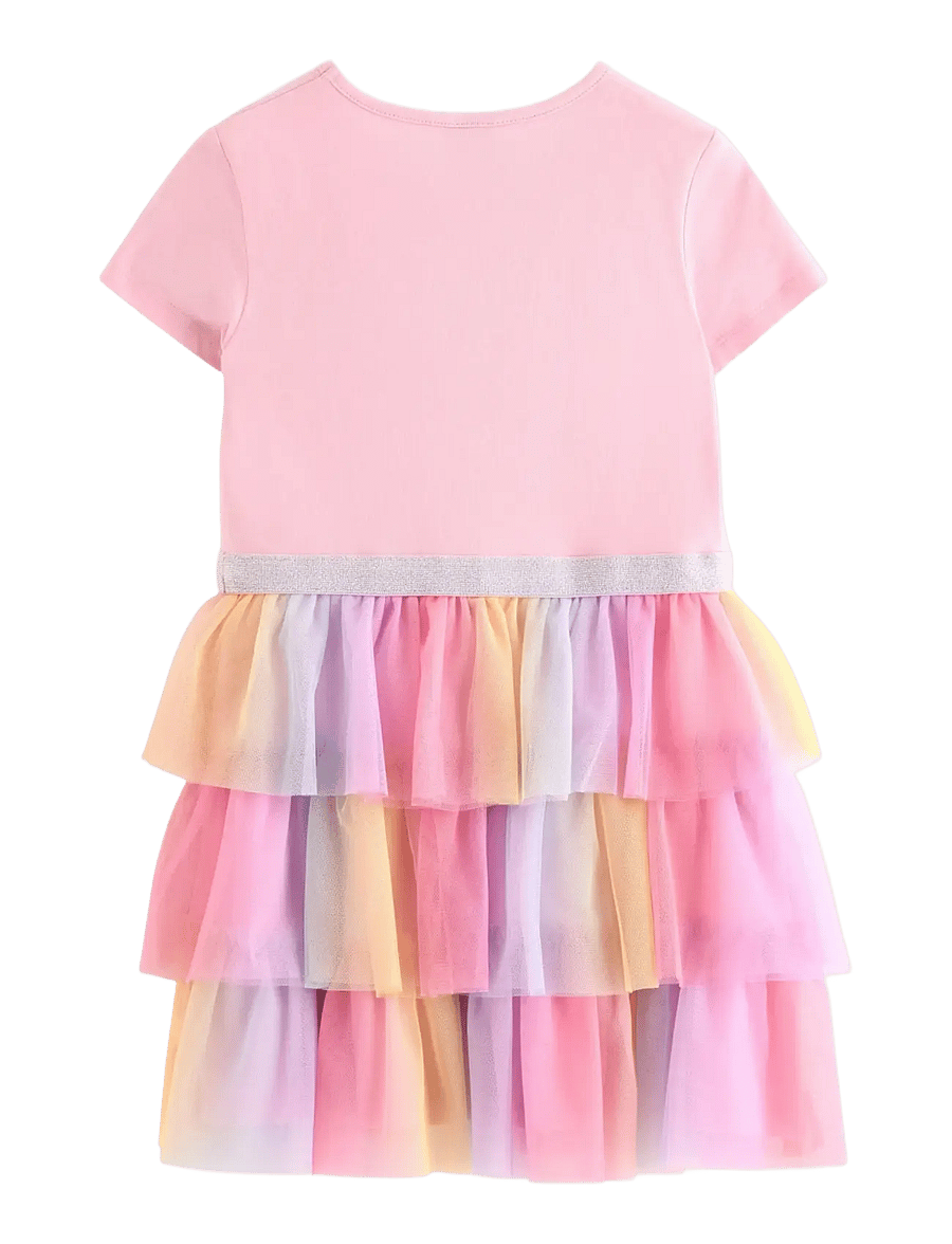 Lindex - Short-sleeved flounce dress - kortærmede hverdagskjoler - light pink - 2