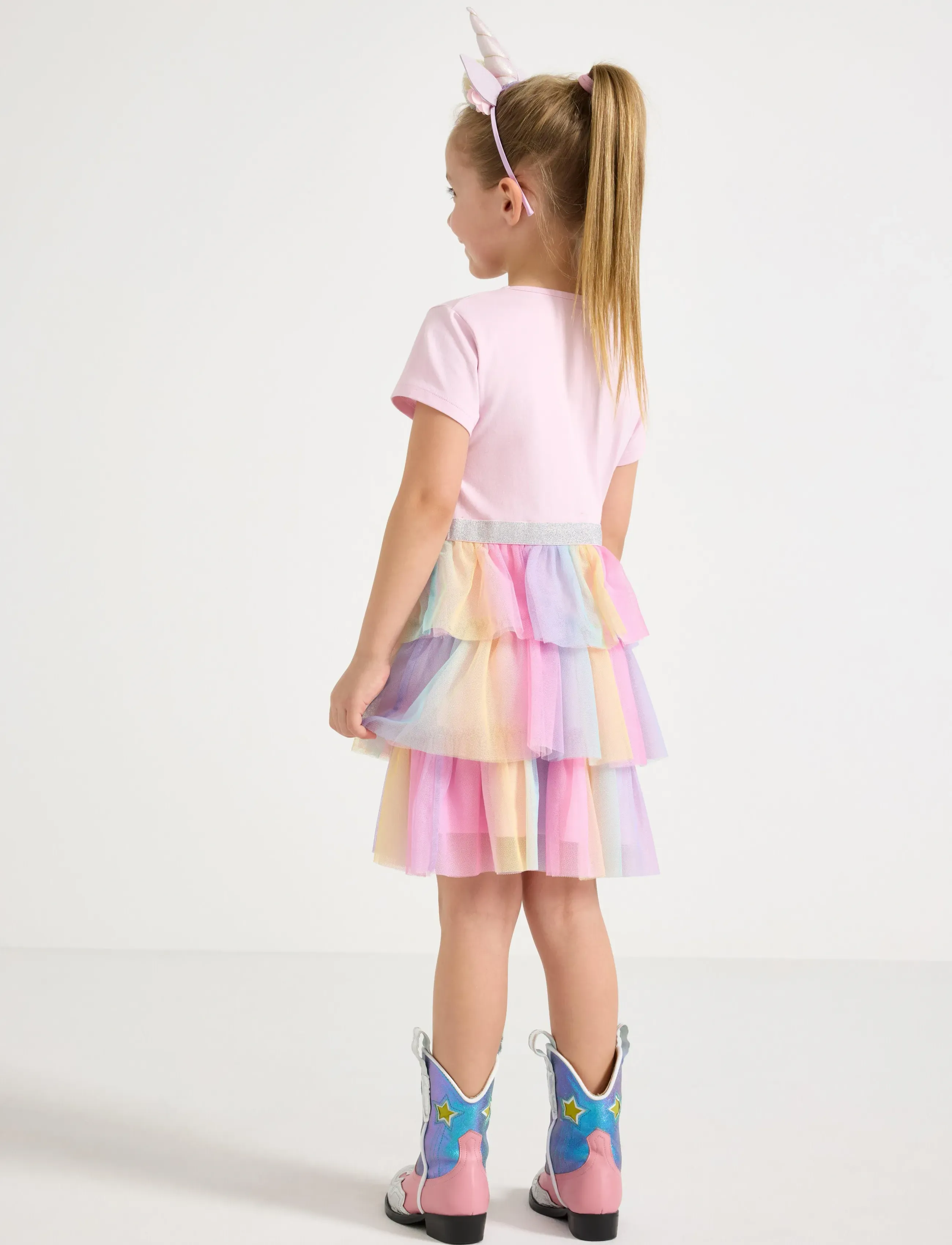 Lindex - Short-sleeved flounce dress - lühikeste varrukatega vabaaja kleidid - light pink - 3