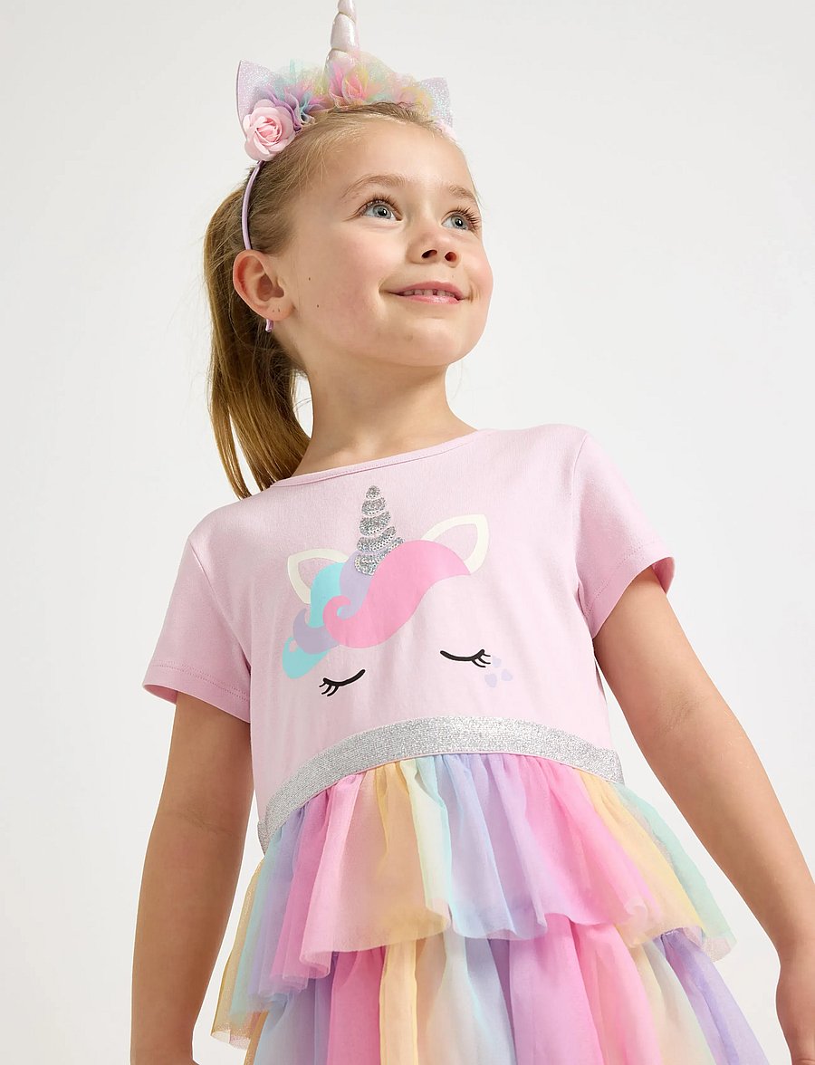 Lindex - Short-sleeved flounce dress - kortærmede hverdagskjoler - light pink - 4