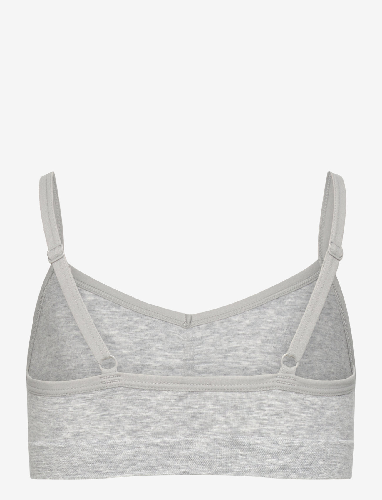 Lindex - Top seamless v neck melange - light grey melange - 1
