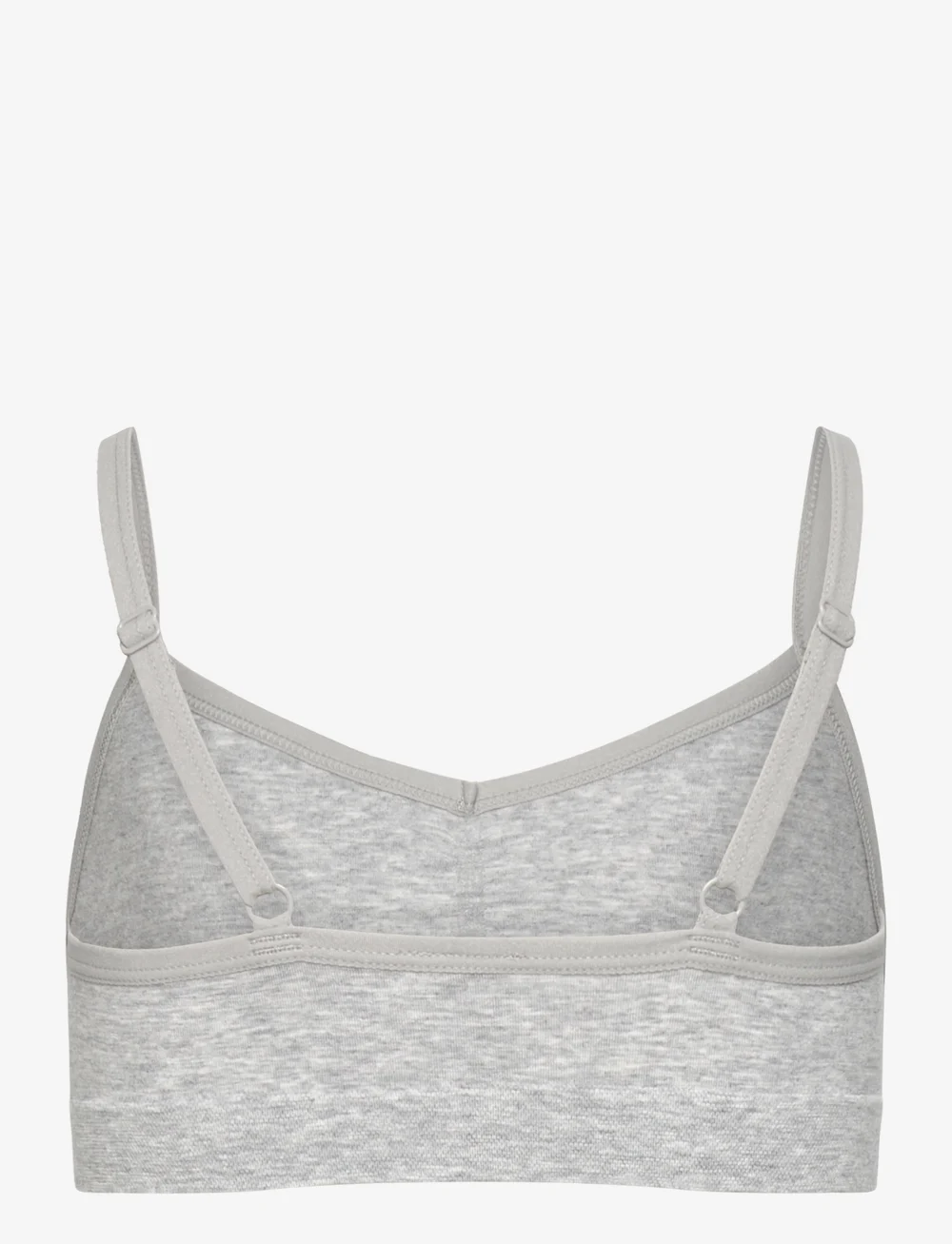 Lindex - Top seamless v neck melange - oberteile - light grey melange - 1