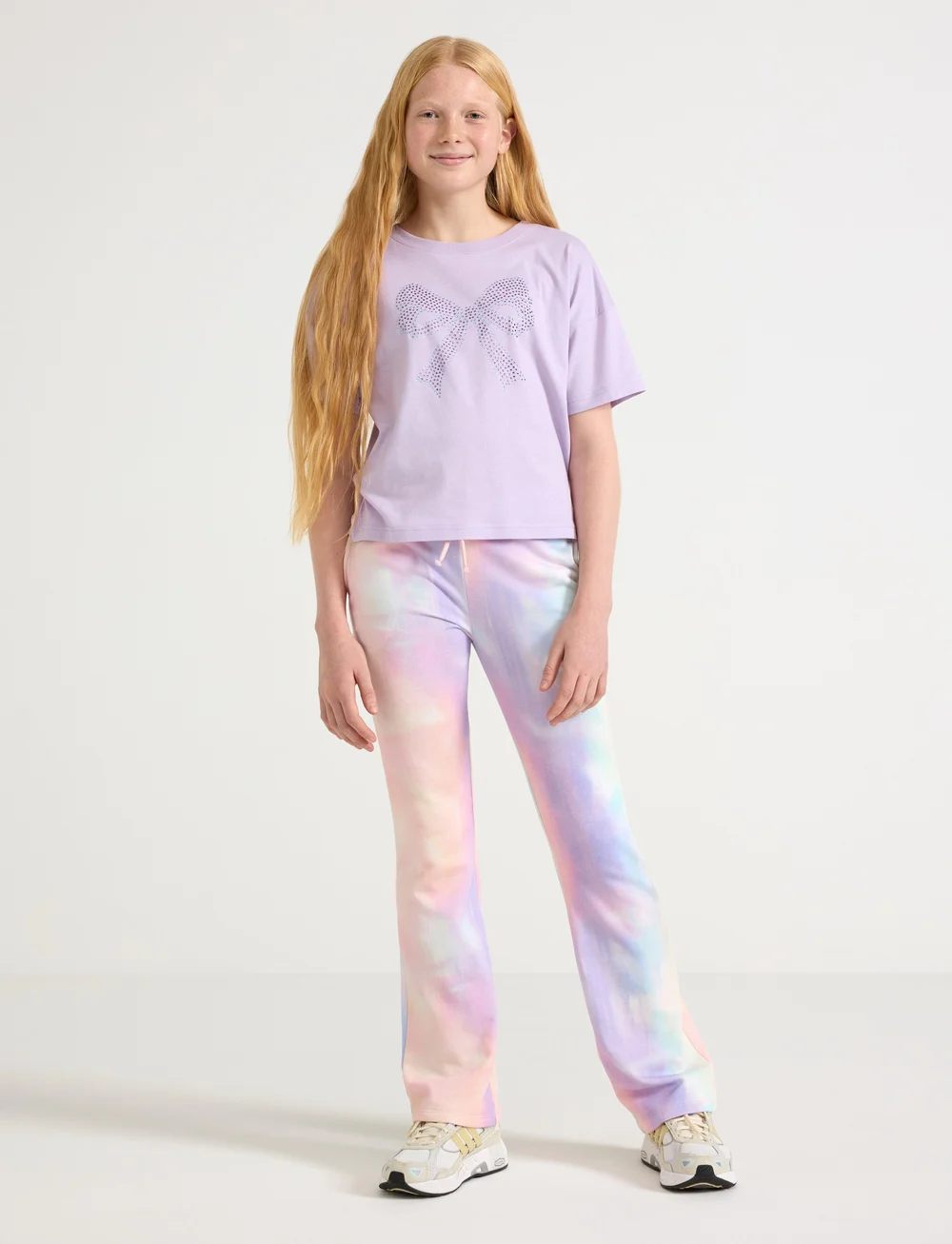 Lindex - Trouser wide leg jogger - joggings - light pink - 0