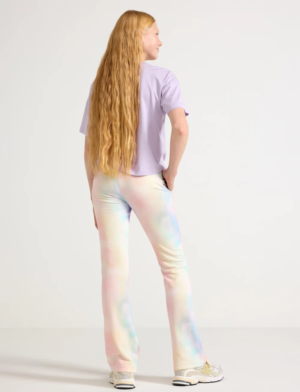 Lindex - Trouser wide leg jogger - joggings - light pink - 3