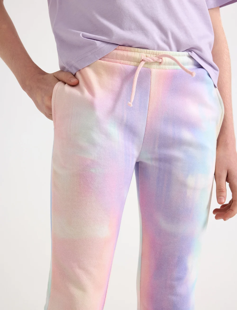 Lindex - Trouser wide leg jogger - joggings - light pink - 4