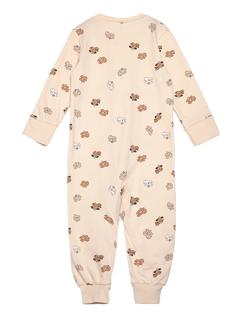 Lindex - Pyjamas fluffy dogs - sleeping overalls - light beige - 1