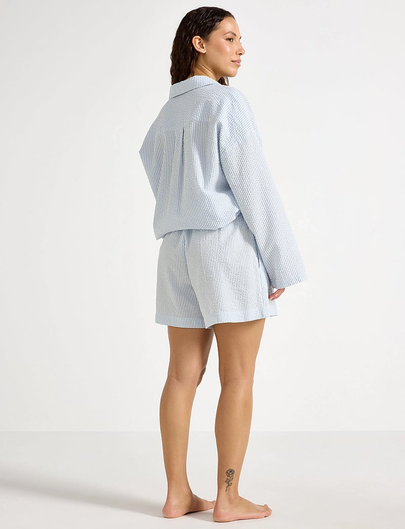 Lindex - Pyjama shorts seersucker - pyjamasshorts - blue - 3
