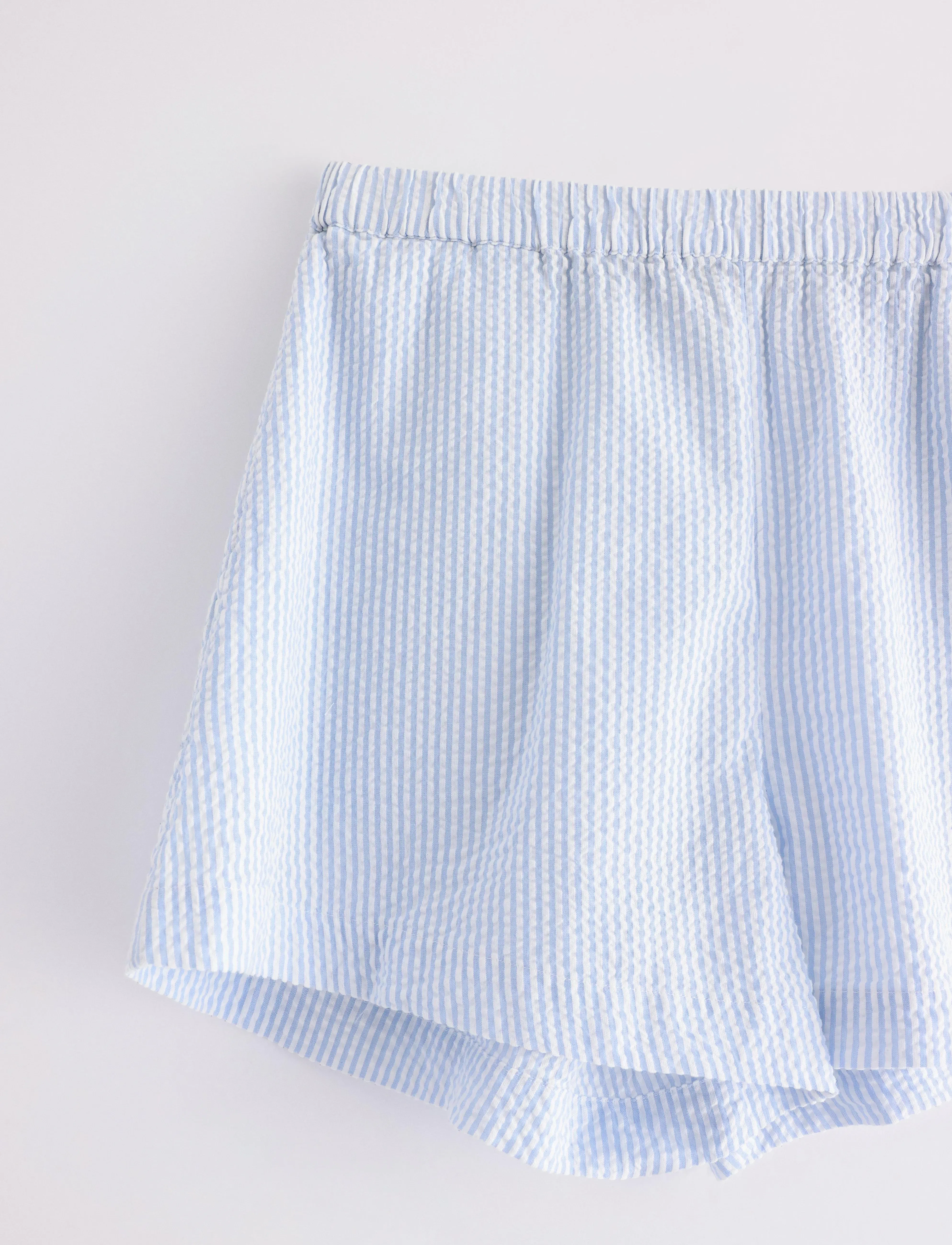 Lindex - Pyjama shorts seersucker - shortsit - blue - 5