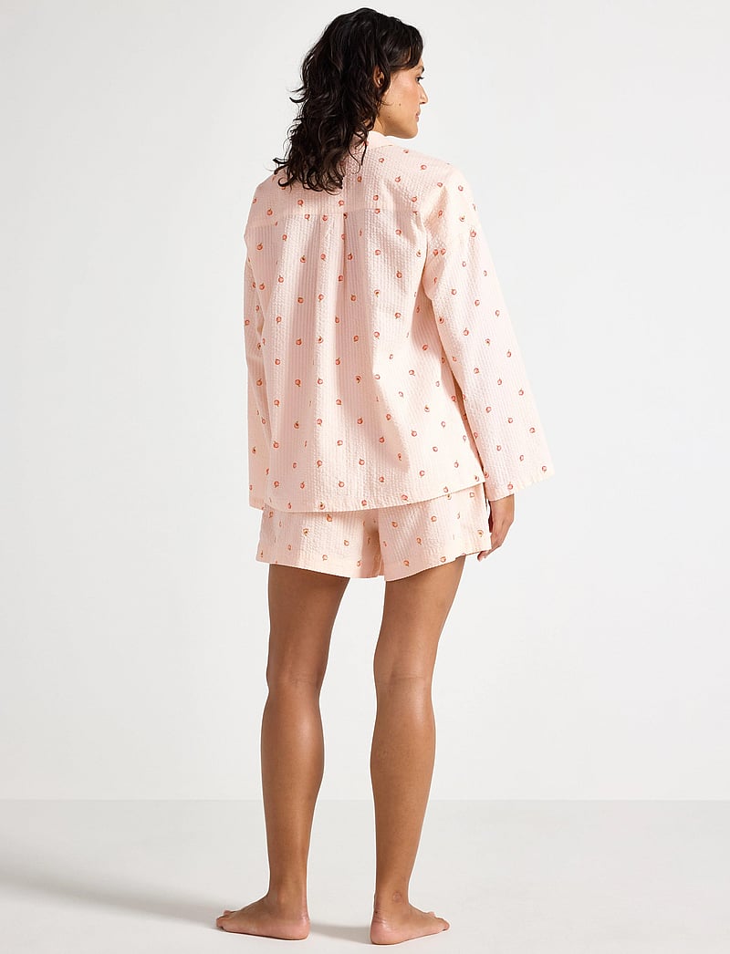 Lindex - Pyjama shorts seersucker - pyjamasshorts - lt pink - 3