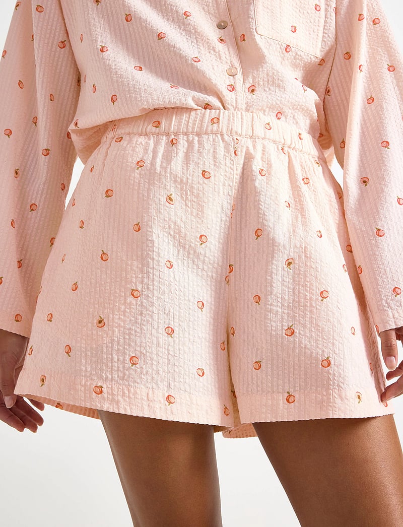 Lindex - Pyjama shorts seersucker - pyjamasshorts - lt pink - 4