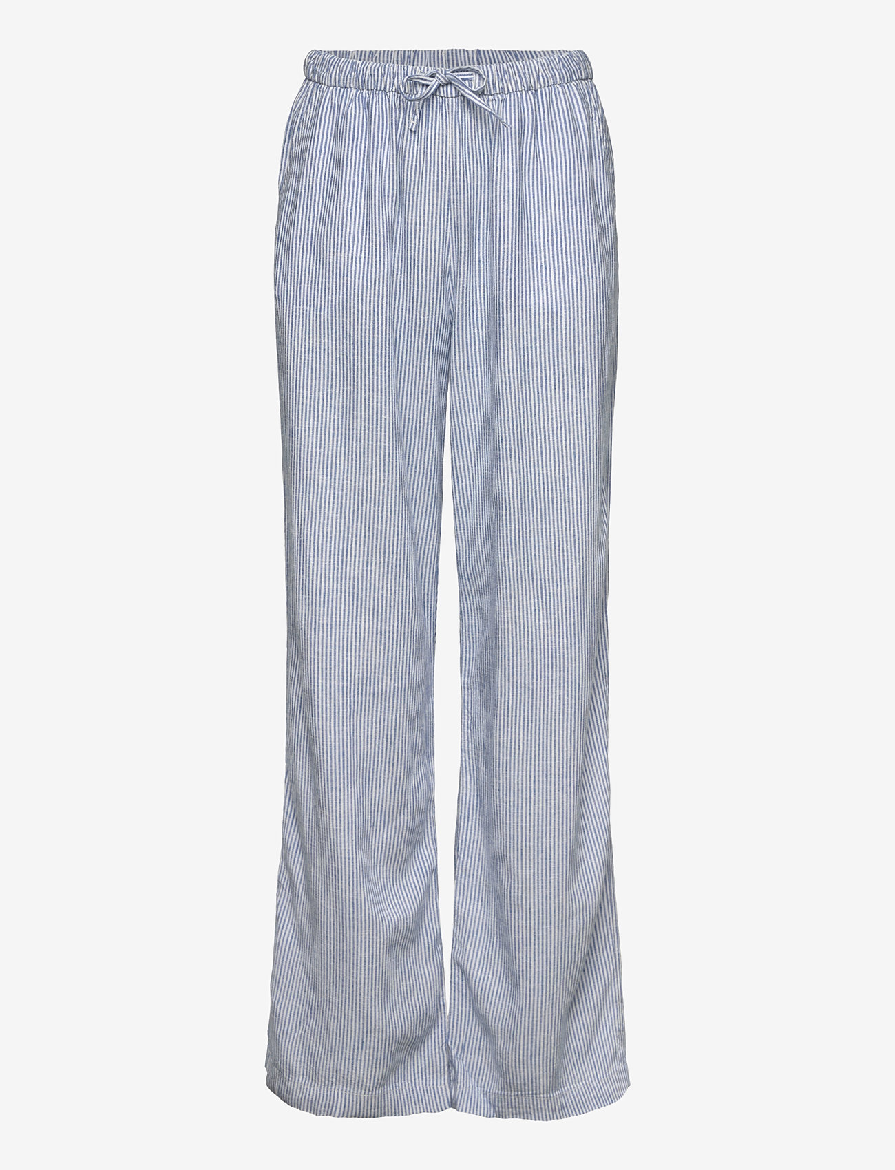 Lindex - Trousers Linen blend - leinen-kleidung - blue - 0