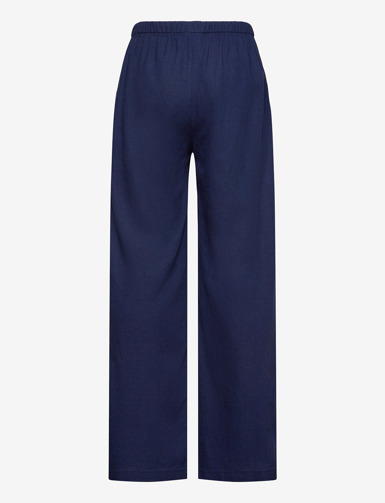 Lindex - Trousers Linen blend - linane riietus - dark blue - 1