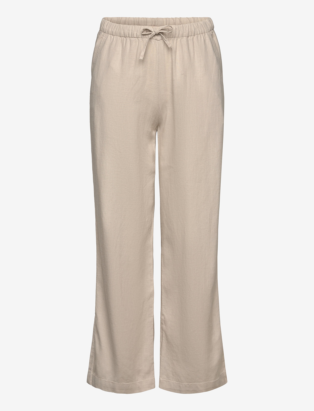 Lindex - Trousers Linen blend - bukser - light beige - 0