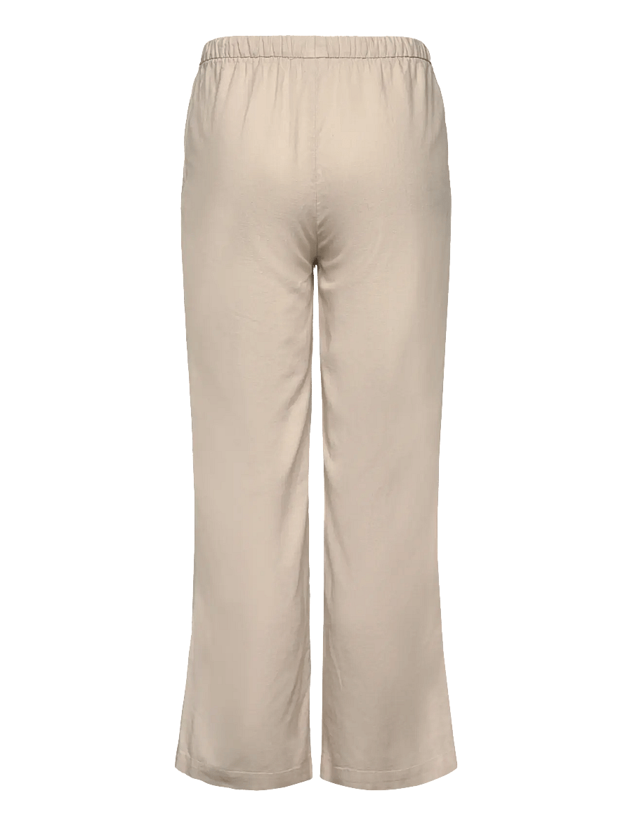 Lindex - Trousers Linen blend - linased riided - light beige - 1