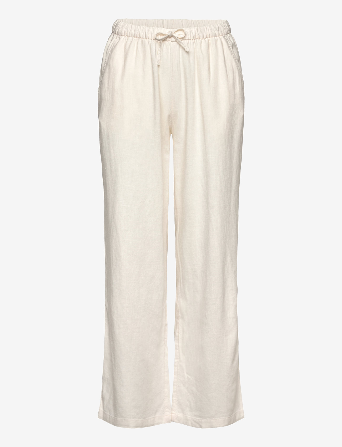 Lindex - Trousers Linen blend - bukser - off white - 1