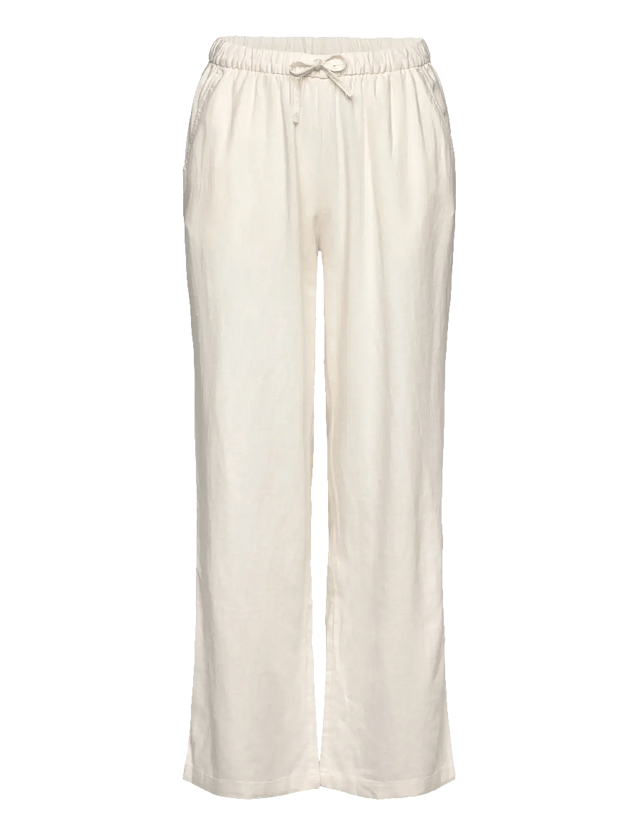 Lindex - Trousers Linen blend - bukser - off white - 1