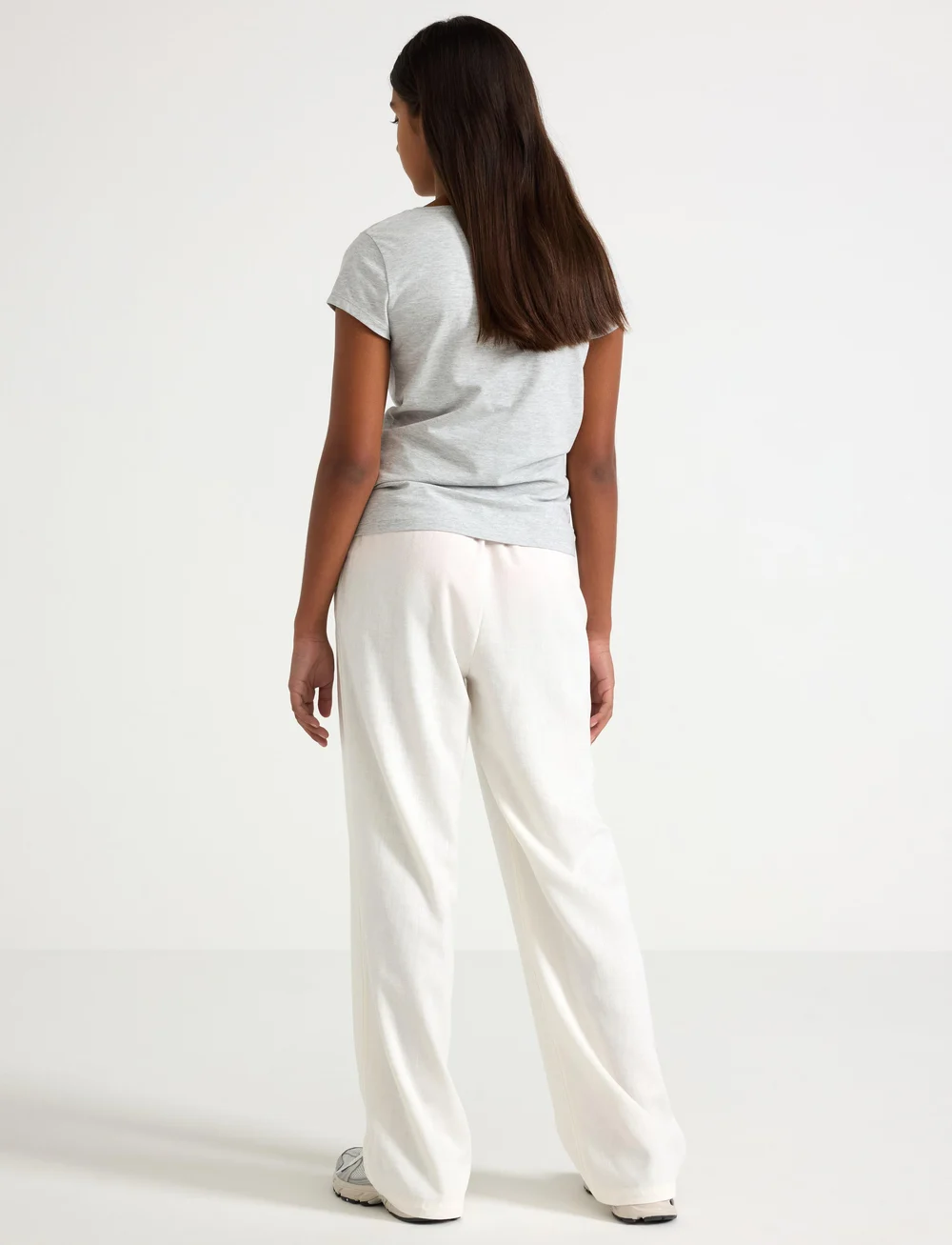 Lindex - Trousers Linen blend - leinen-kleidung - off white - 3