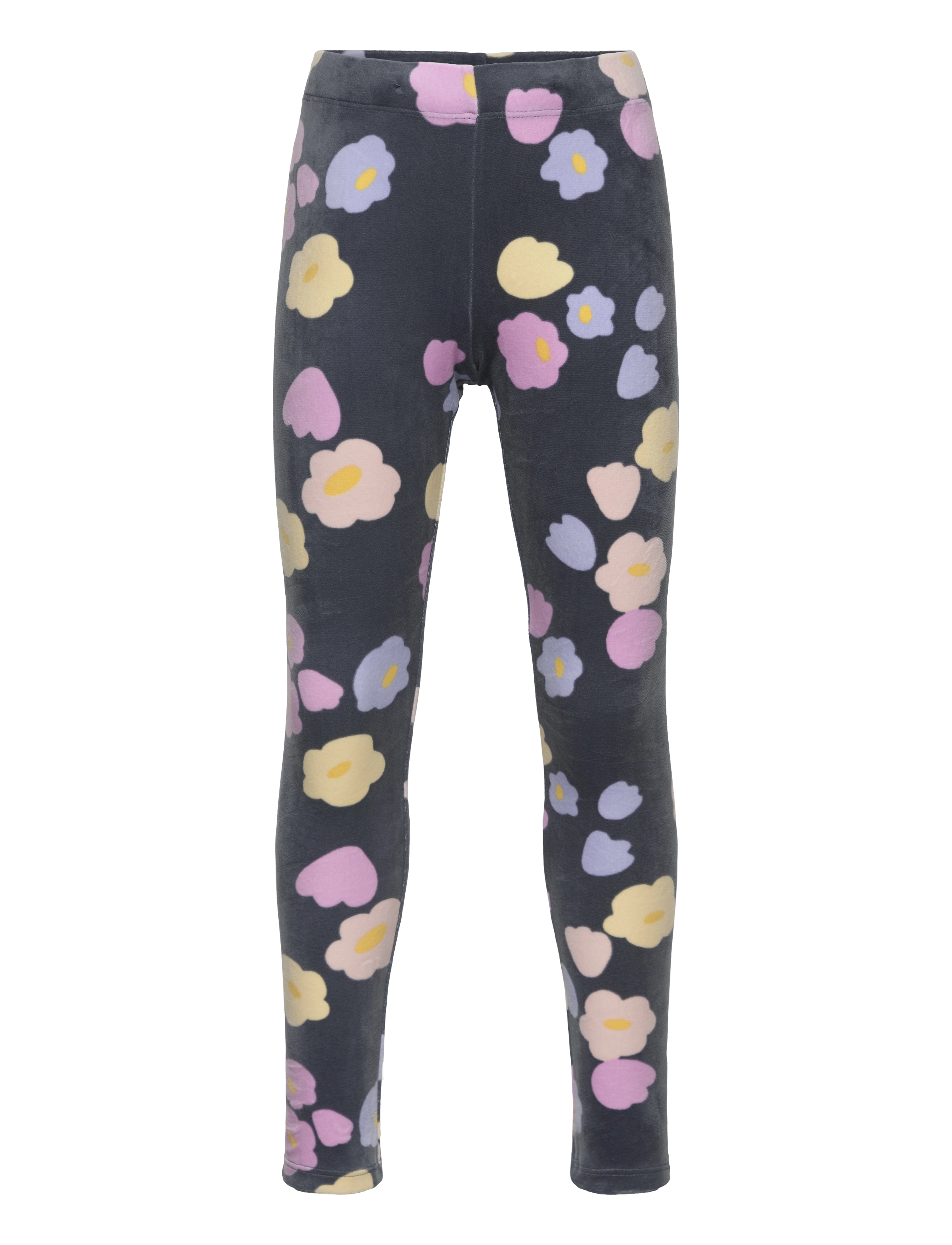 Lindex Leggings velour bloom AOP - 4 for 3 - DARK GREY / grey
