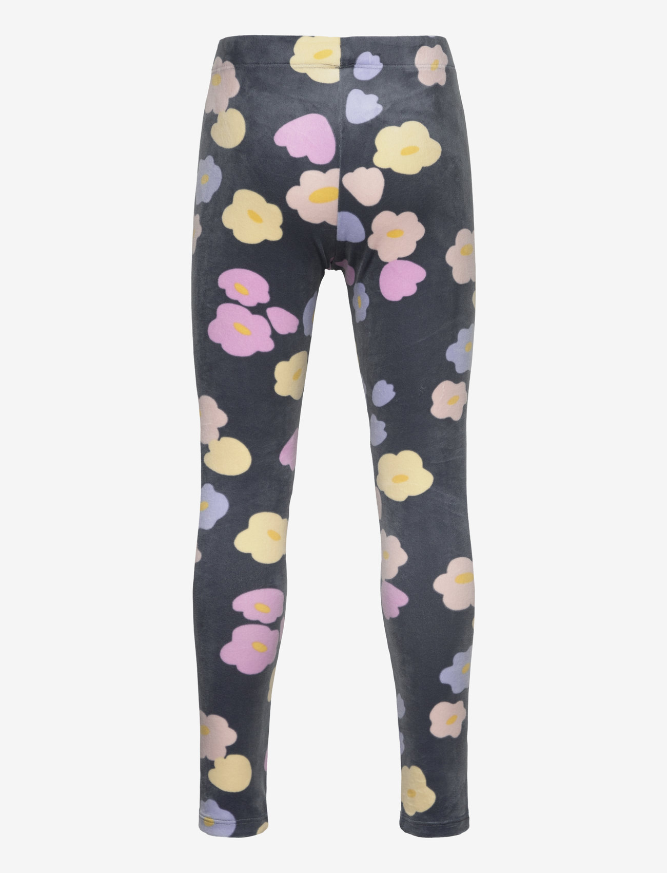 Lindex - Leggings velour bloom AOP - leggings - dark grey - 2