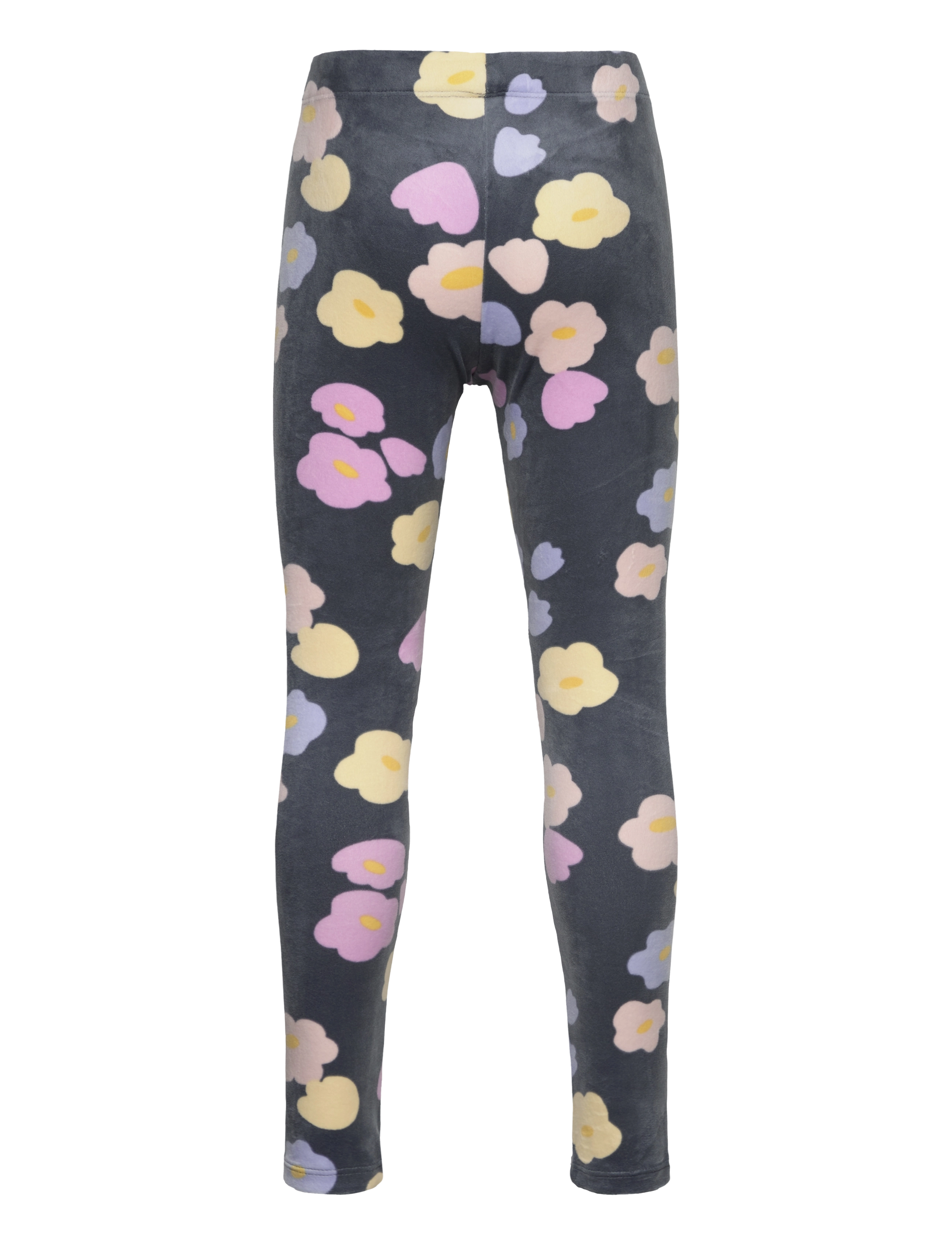 Lindex - Leggings velour bloom AOP - leggings - dark grey - 2