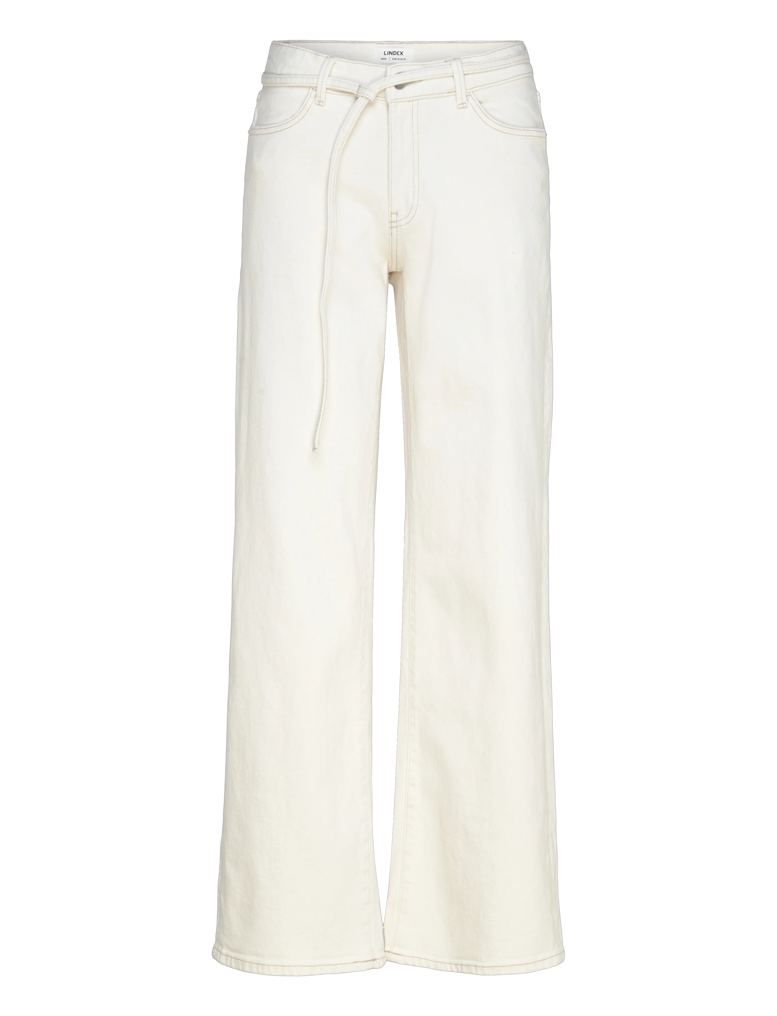 Lindex Trousers denim Johanna ecru - Hverdags stil - LIGHT WHITE / white