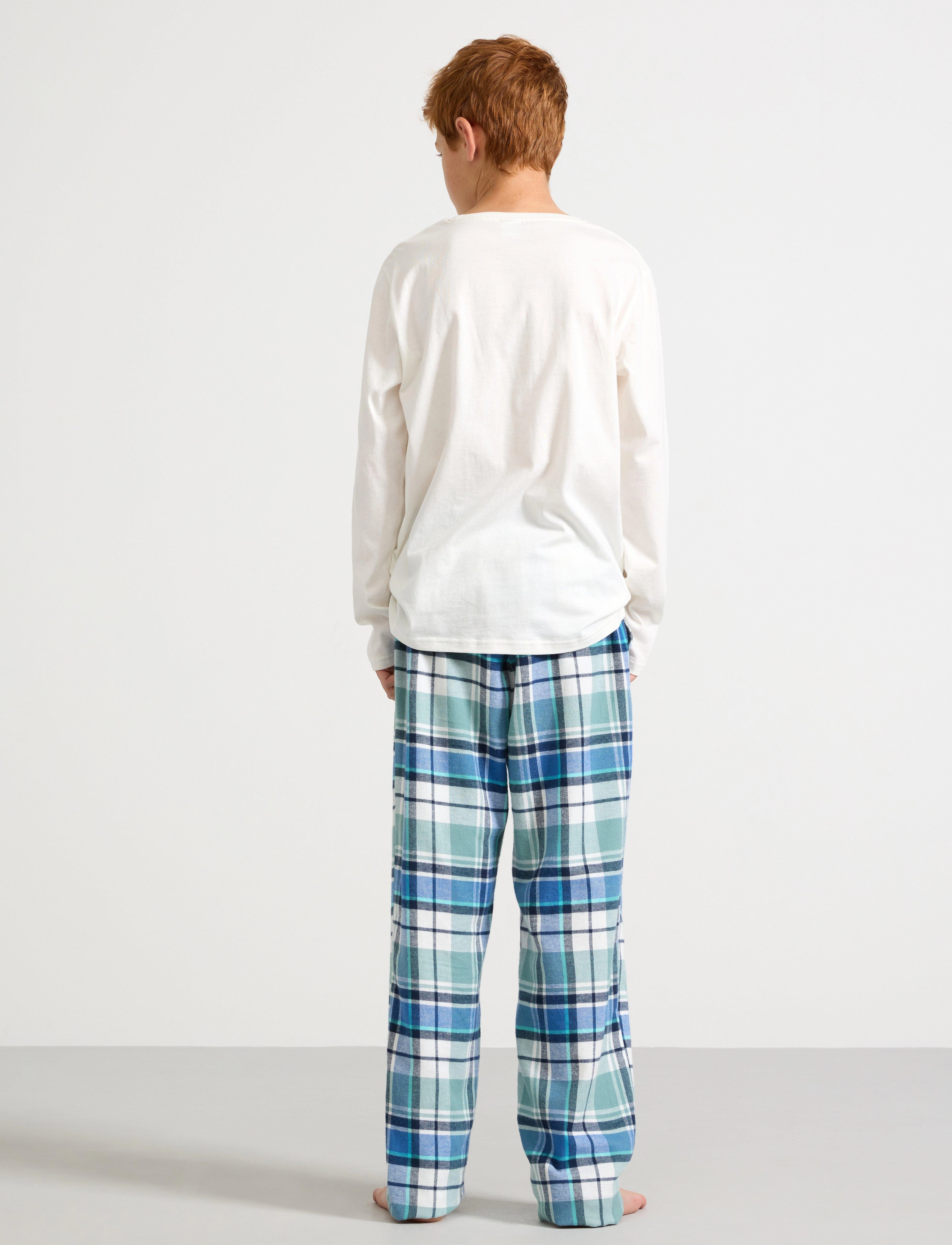 Lindex - Trousers pyjamas flannel - blue - 3