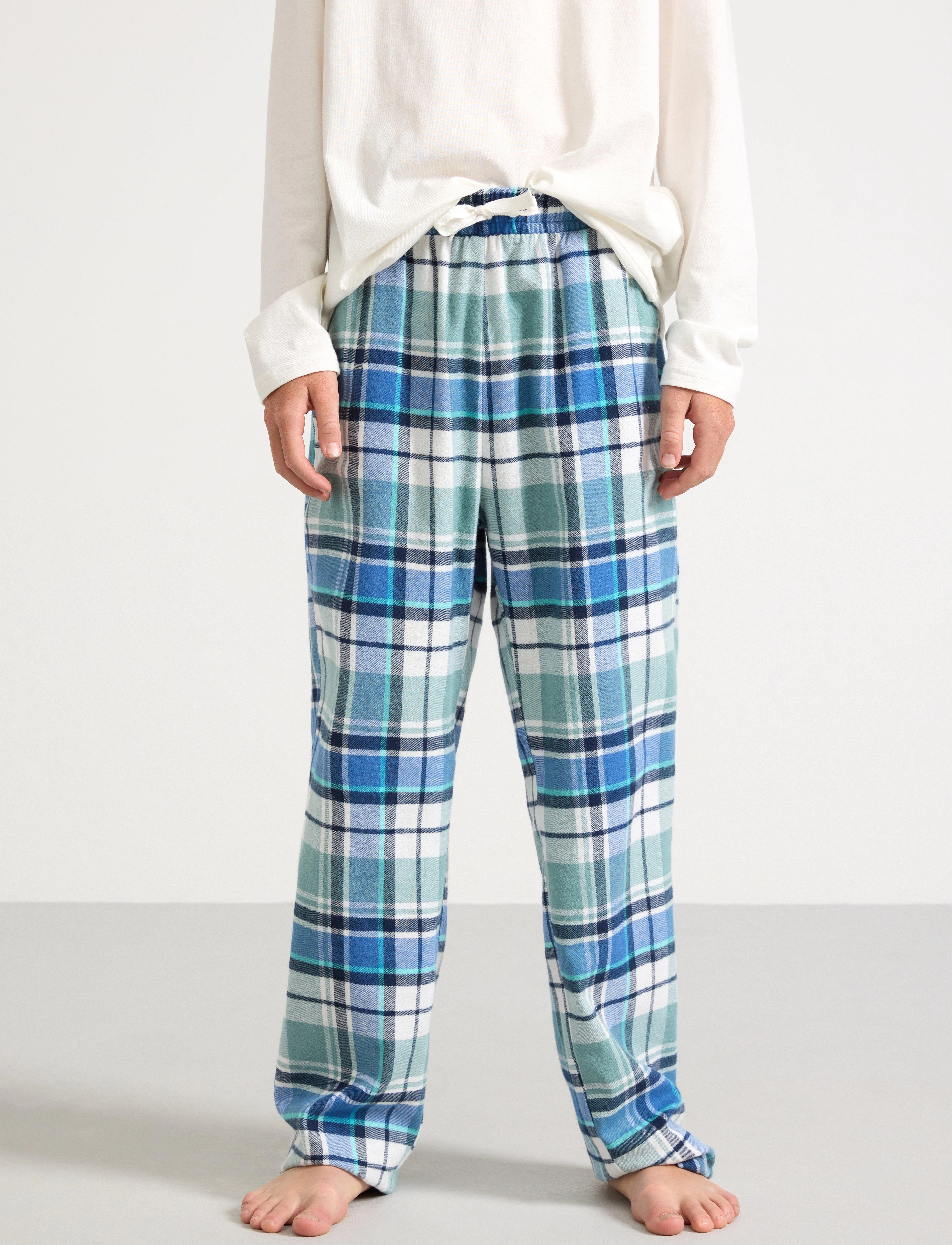 Lindex - Trousers pyjamas flannel - blue - 4
