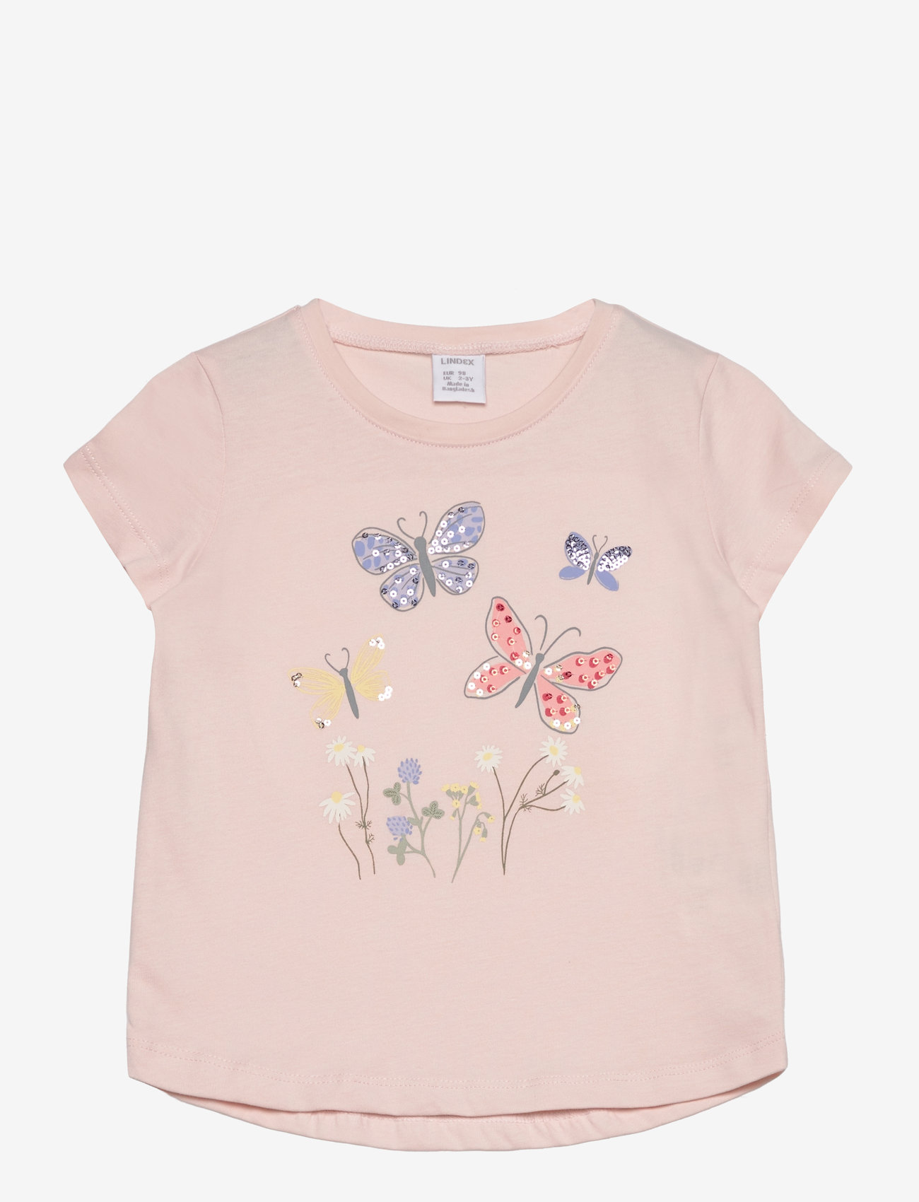 Lindex - Top ss sequins and flowers - herbstliche kleidung - light pink - 0