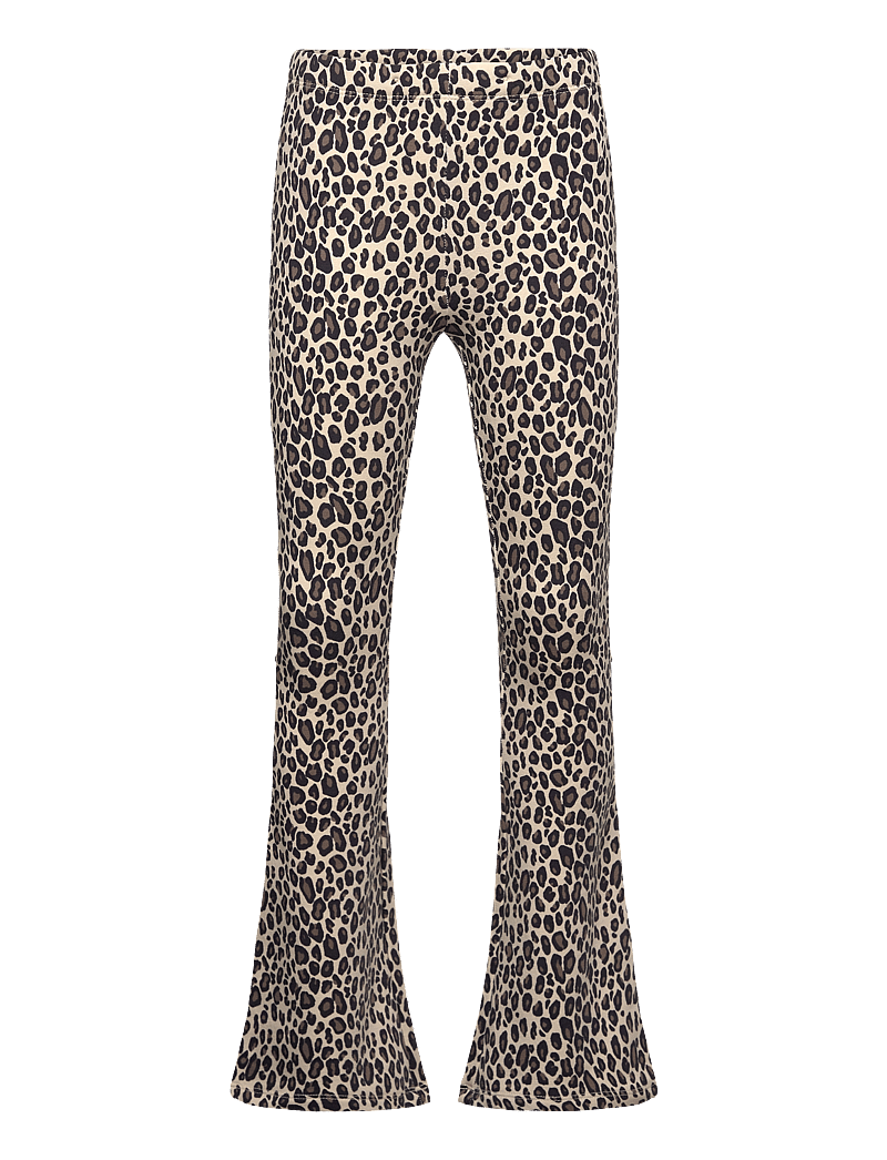 Lindex - Leggings flare leo AOP - leggings - light beige - 1