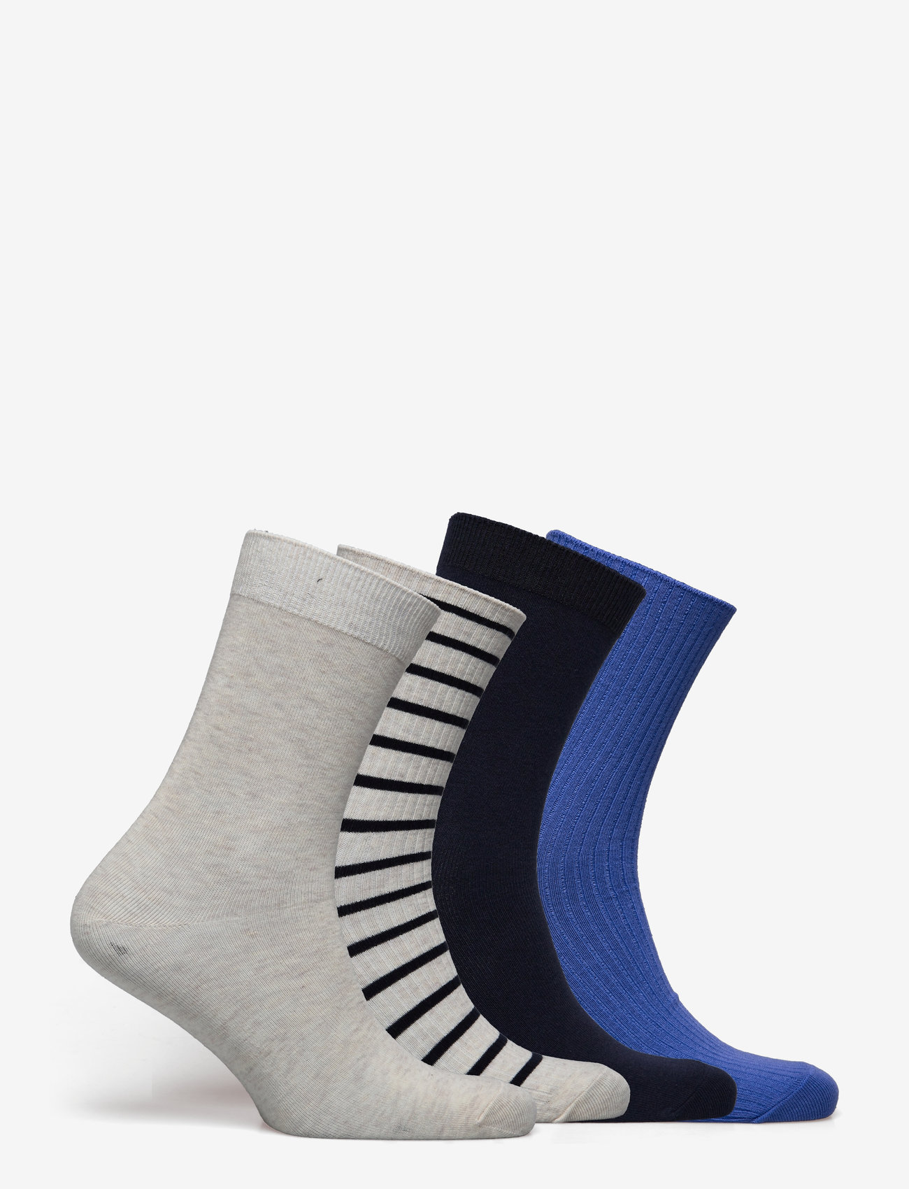 Lindex - Sock 4 p Stripe and colour - navy - 1
