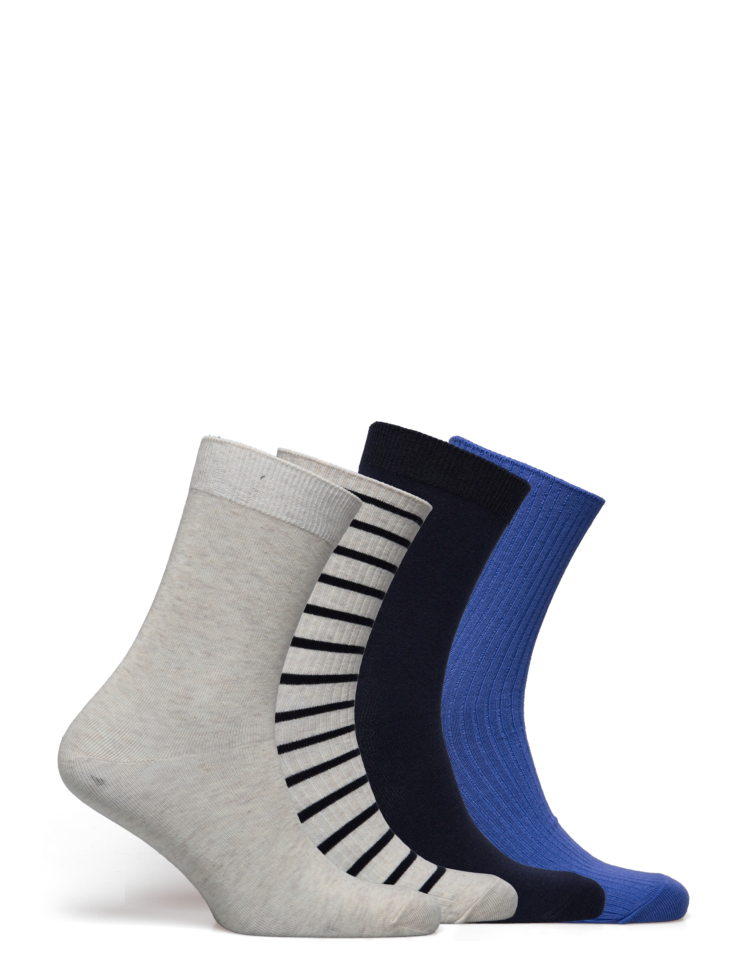 Lindex - Sock 4 p Stripe and colour - navy - 1