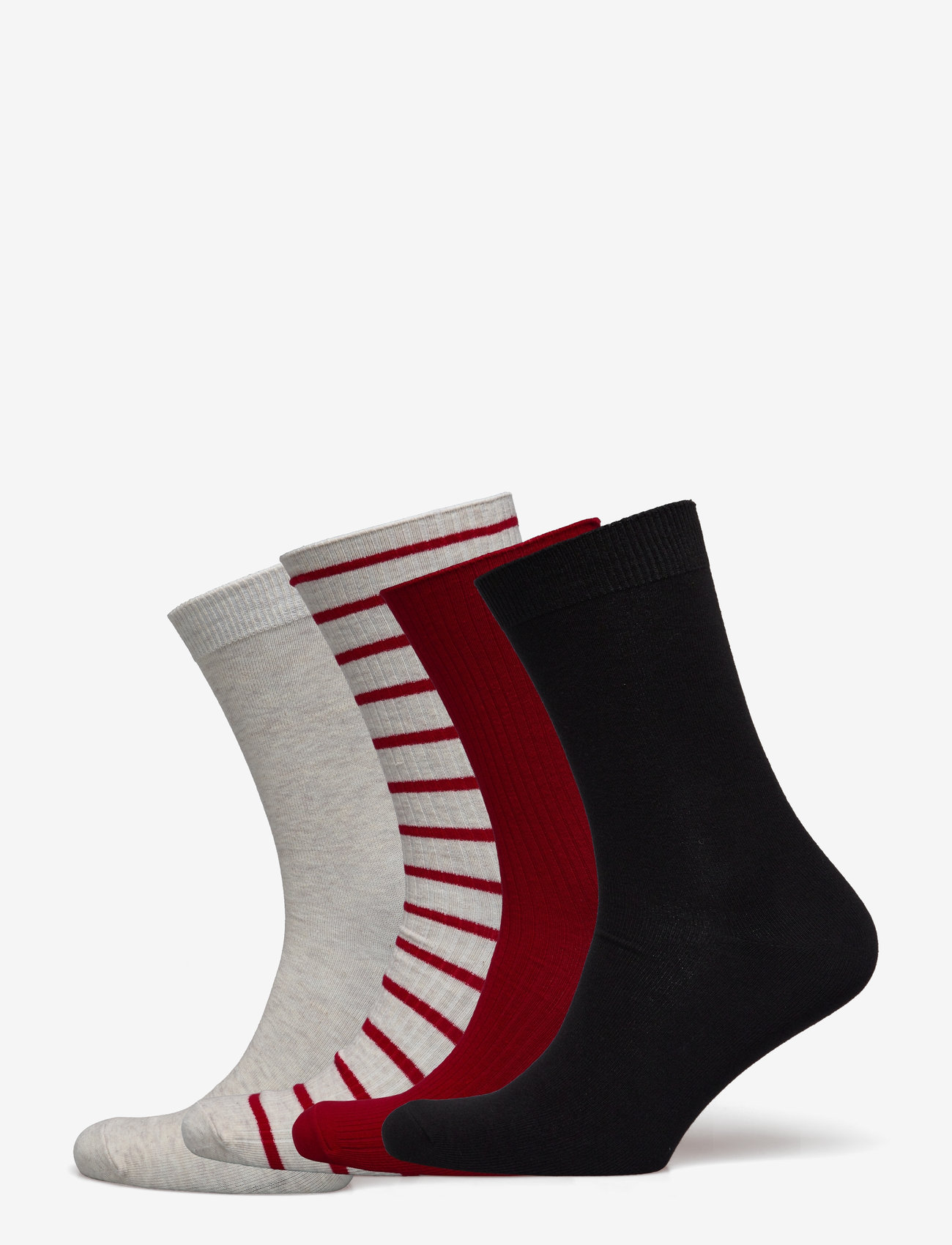 Lindex - Sock 4 p Stripe and colour - die niedrigsten preise - red - 0