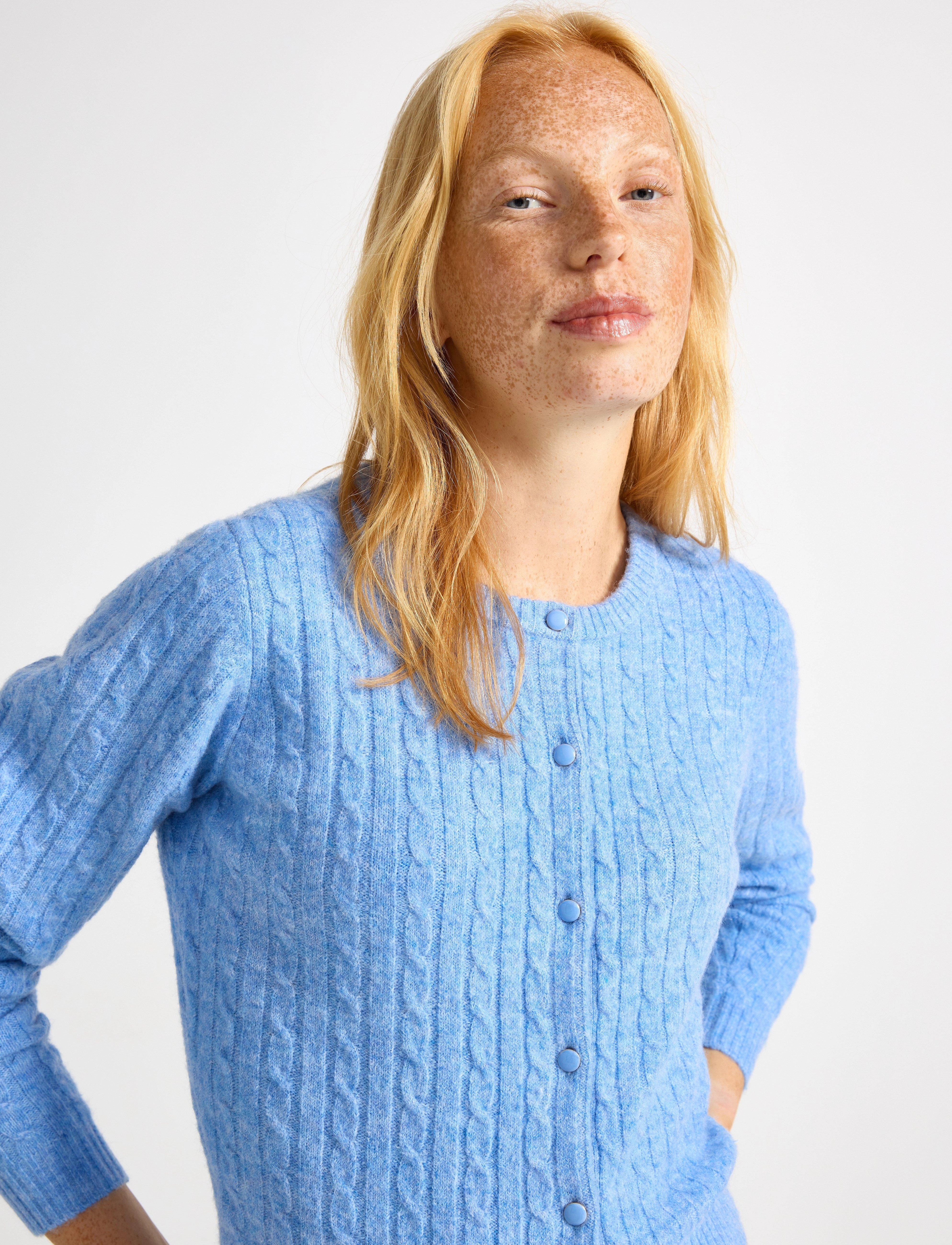 Lindex - Cardigan Clarissa - laveste priser - blue melange - 4