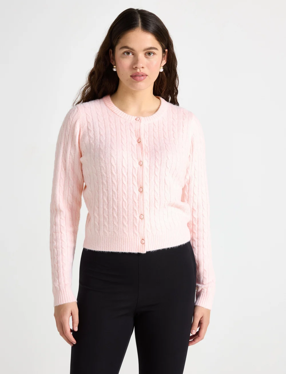 Lindex - Cardigan Clarissa - koftor - lt pink melange - 0