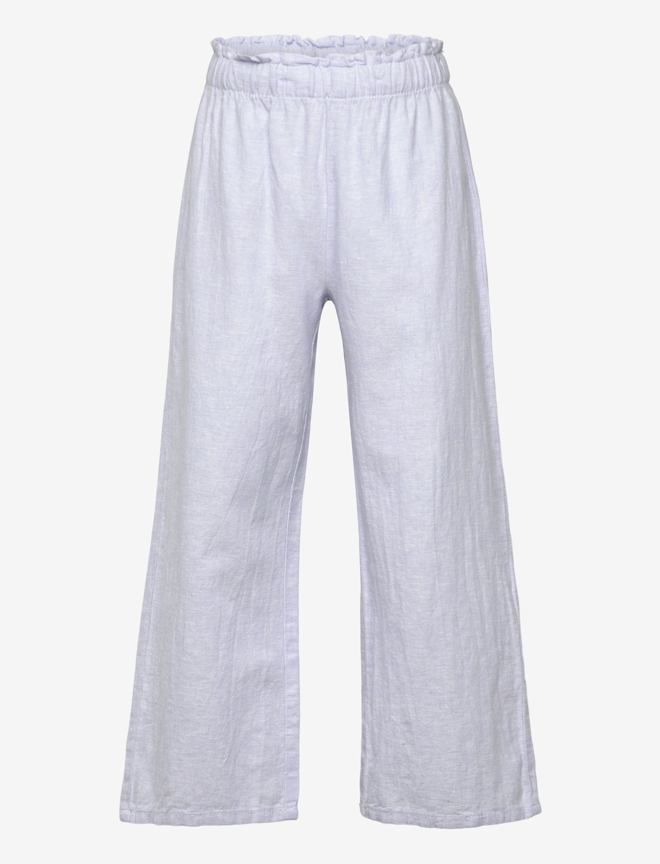 Lindex - Trousers wide cropped linen - babybyxor - light blue - 1
