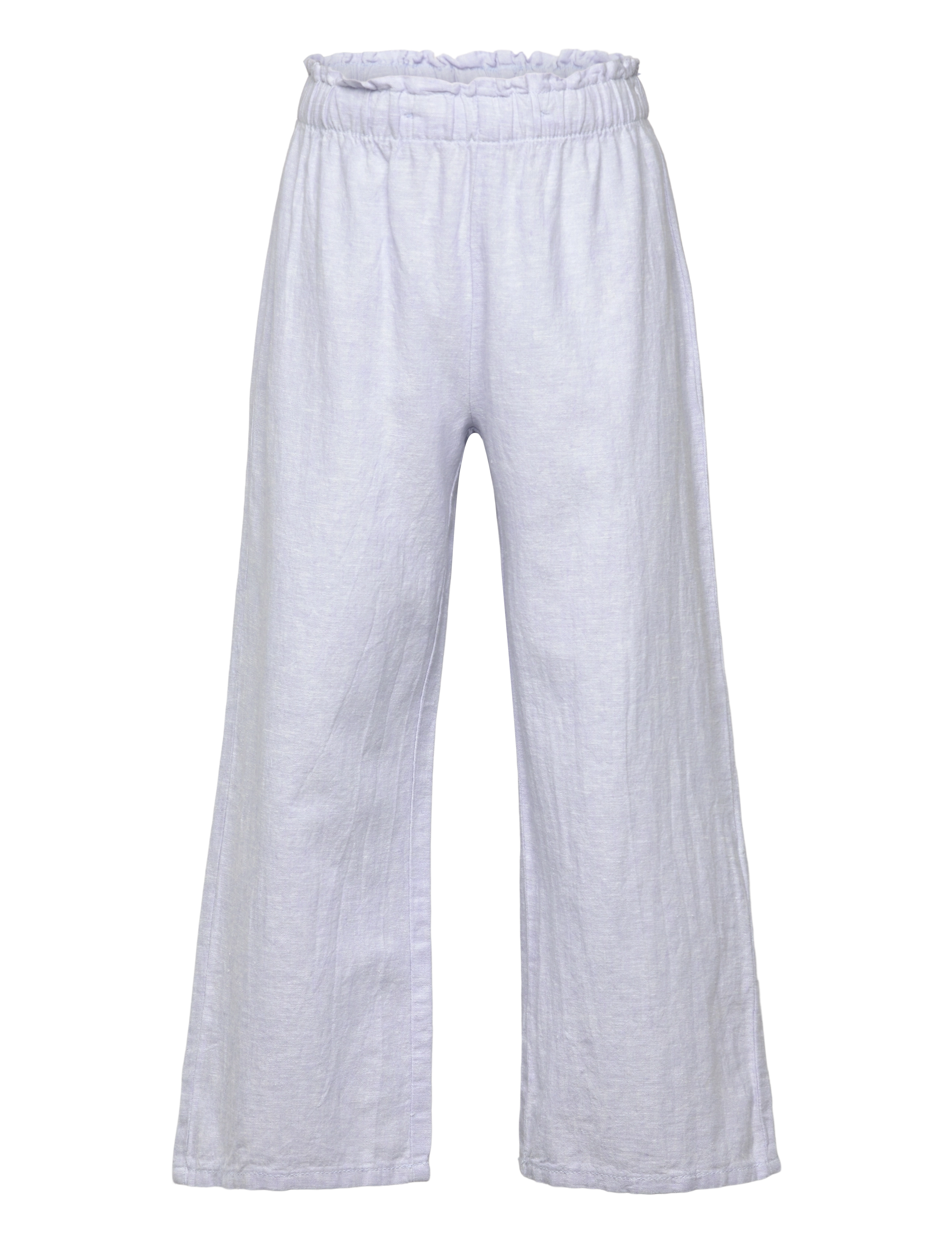 Lindex - Trousers wide cropped linen - light blue - 1