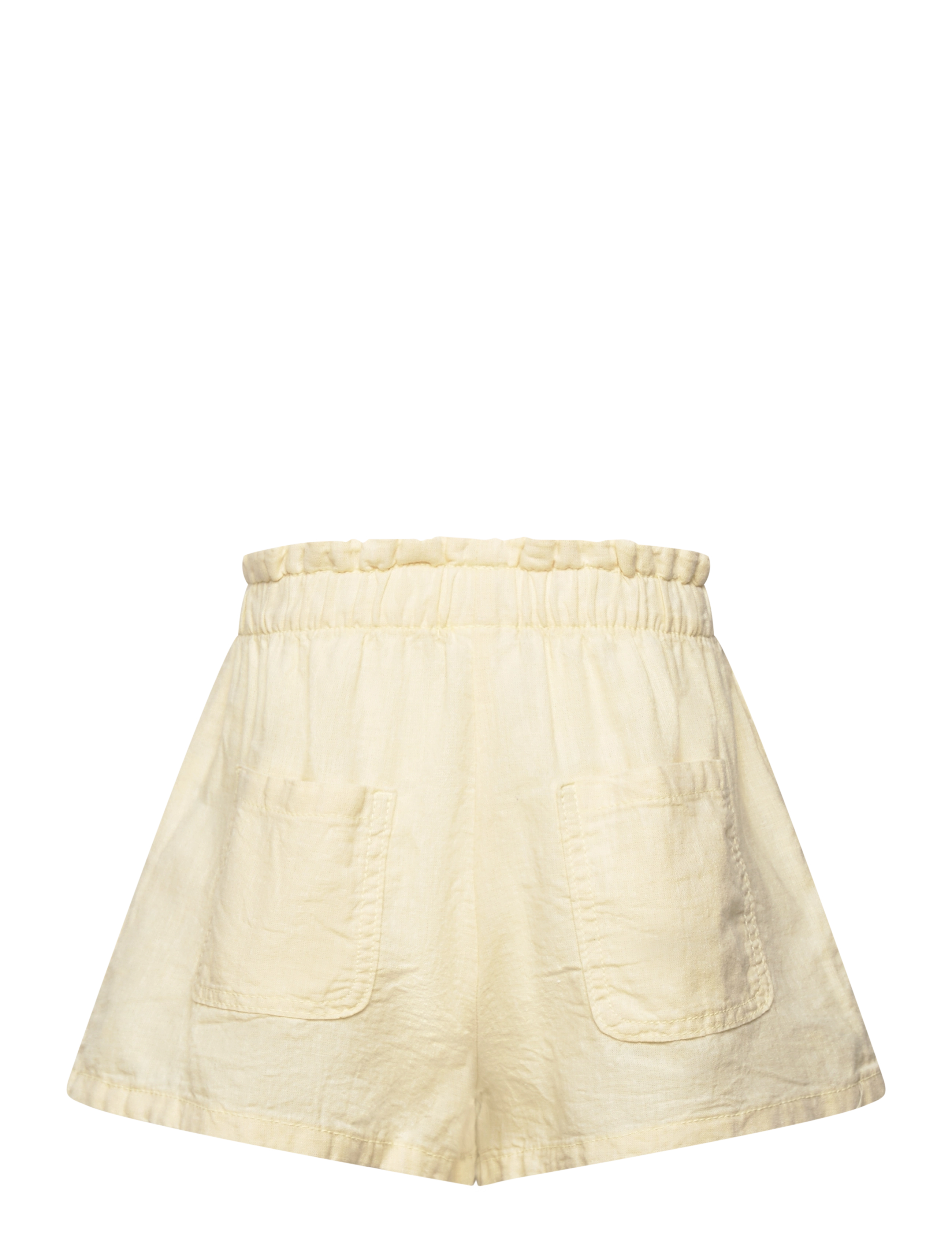 Lindex - Shorts linen solid - casual shorts - light dusty yellow - 1