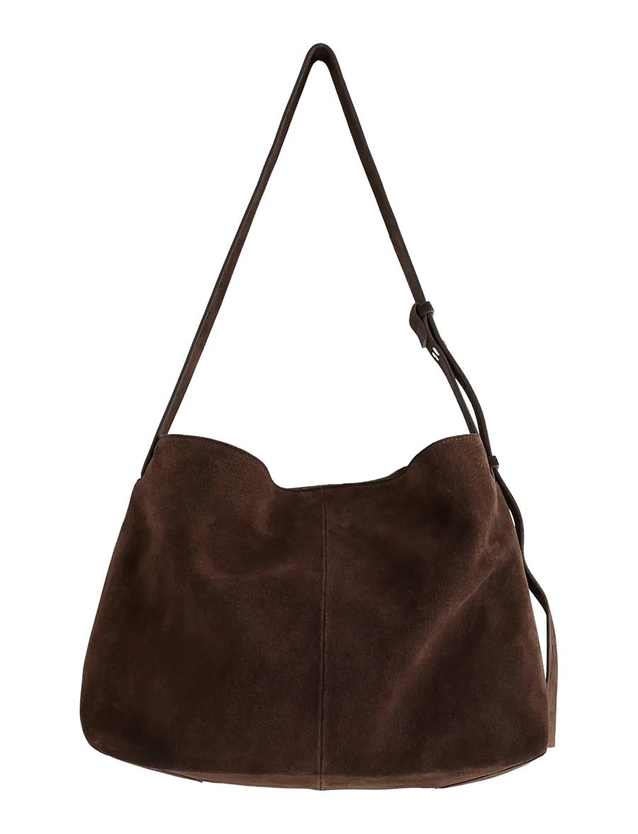 Lindex - Bag Suede - modetrends - dark brown - 1