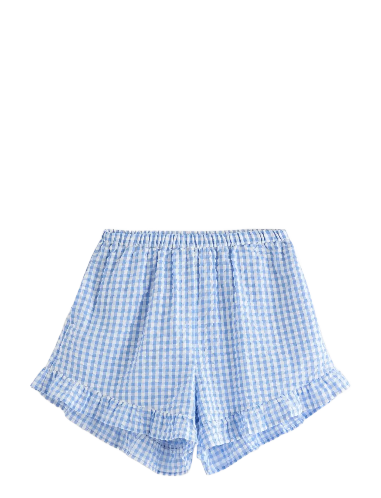 LINDEX Pyjama Shorts In Seersucker Blau - S - Damen