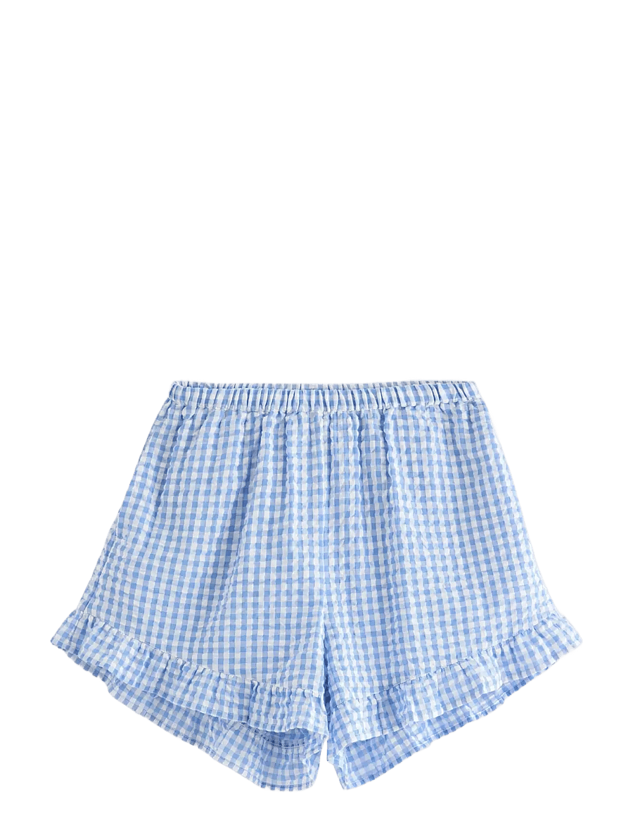 Lindex - Pyjama shorts in seersucker - shorts - light blue - 1