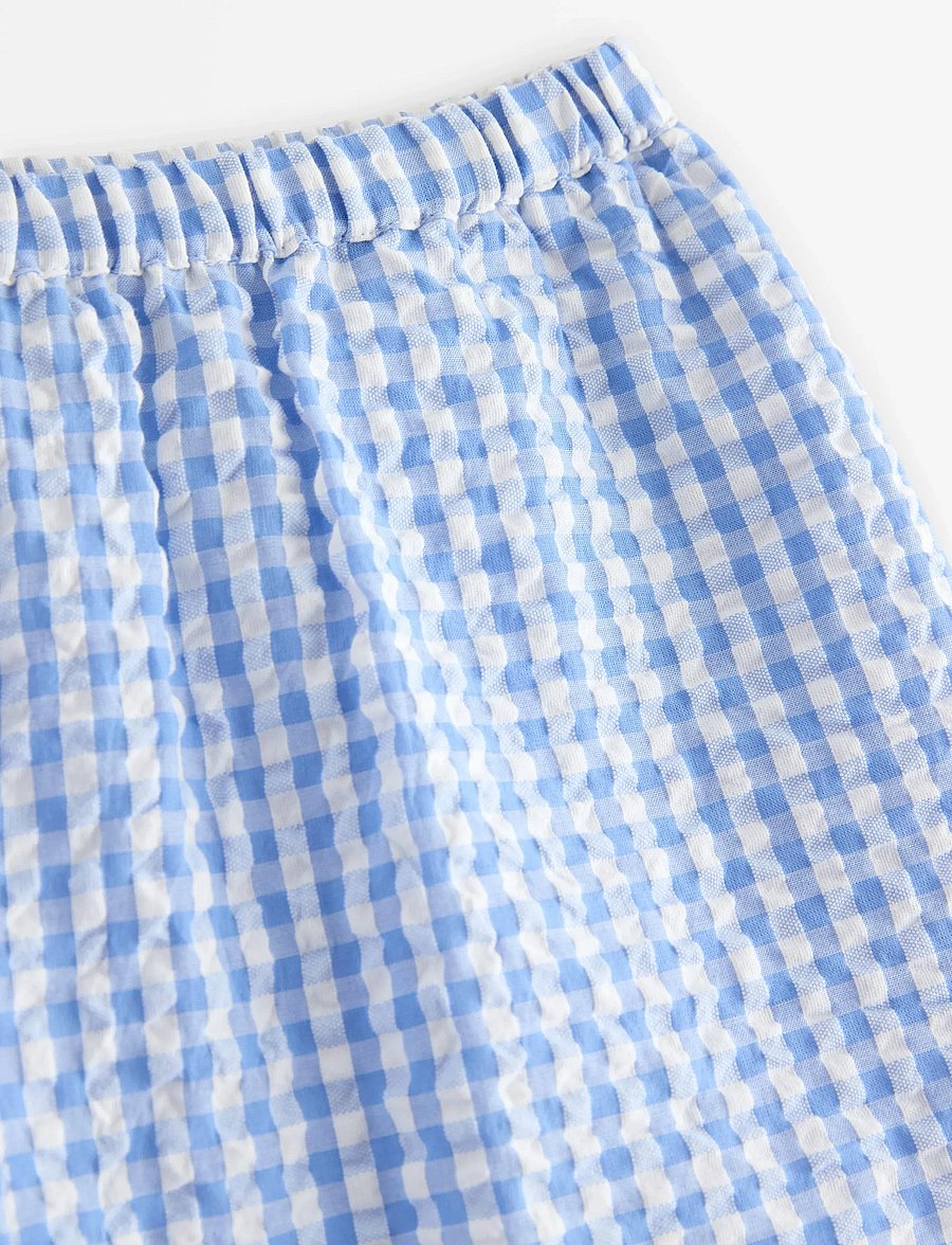 Lindex - Pyjama shorts in seersucker - shorts - light blue - 5