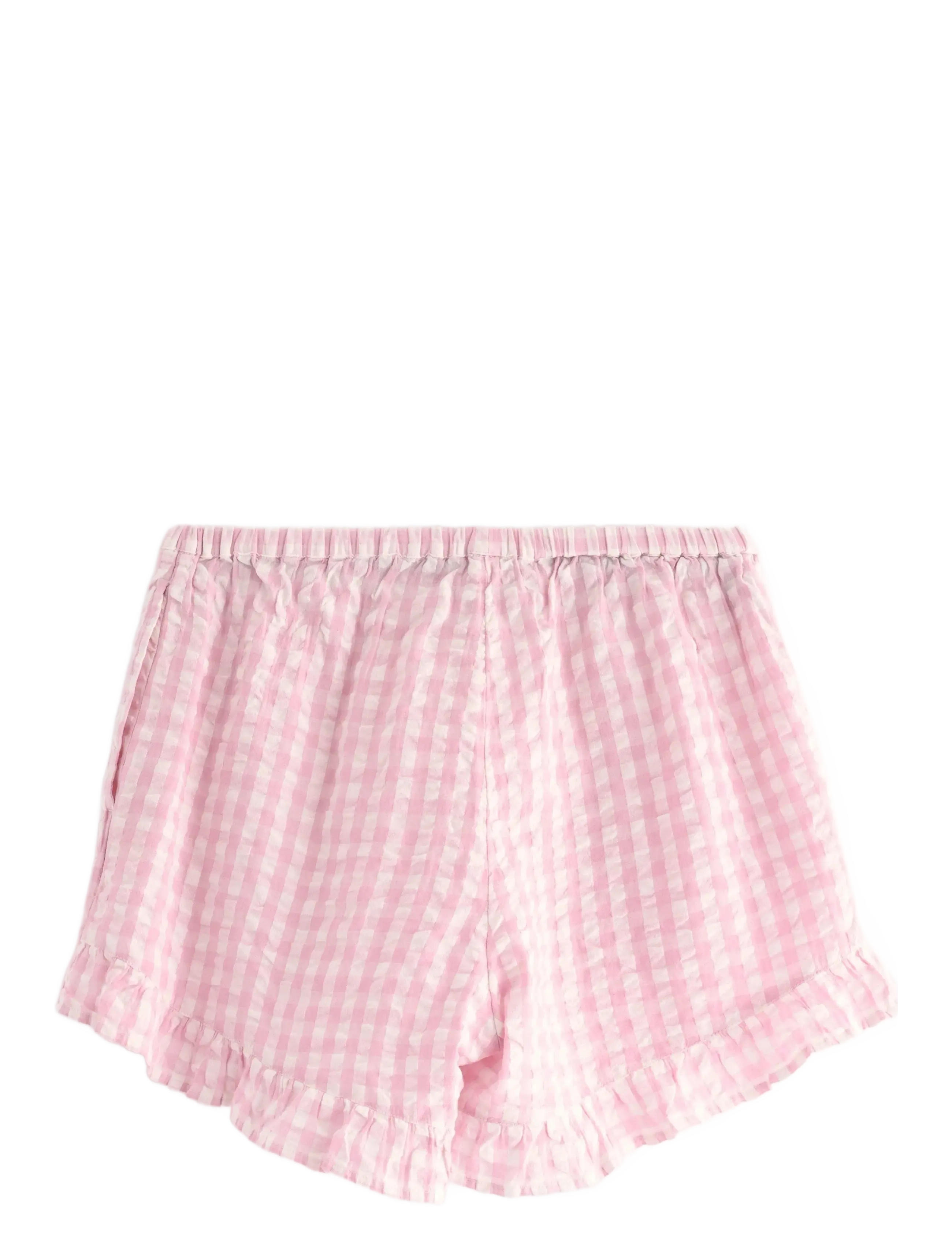 Lindex - Pyjama shorts in seersucker - shorts - light dusty pink - 2