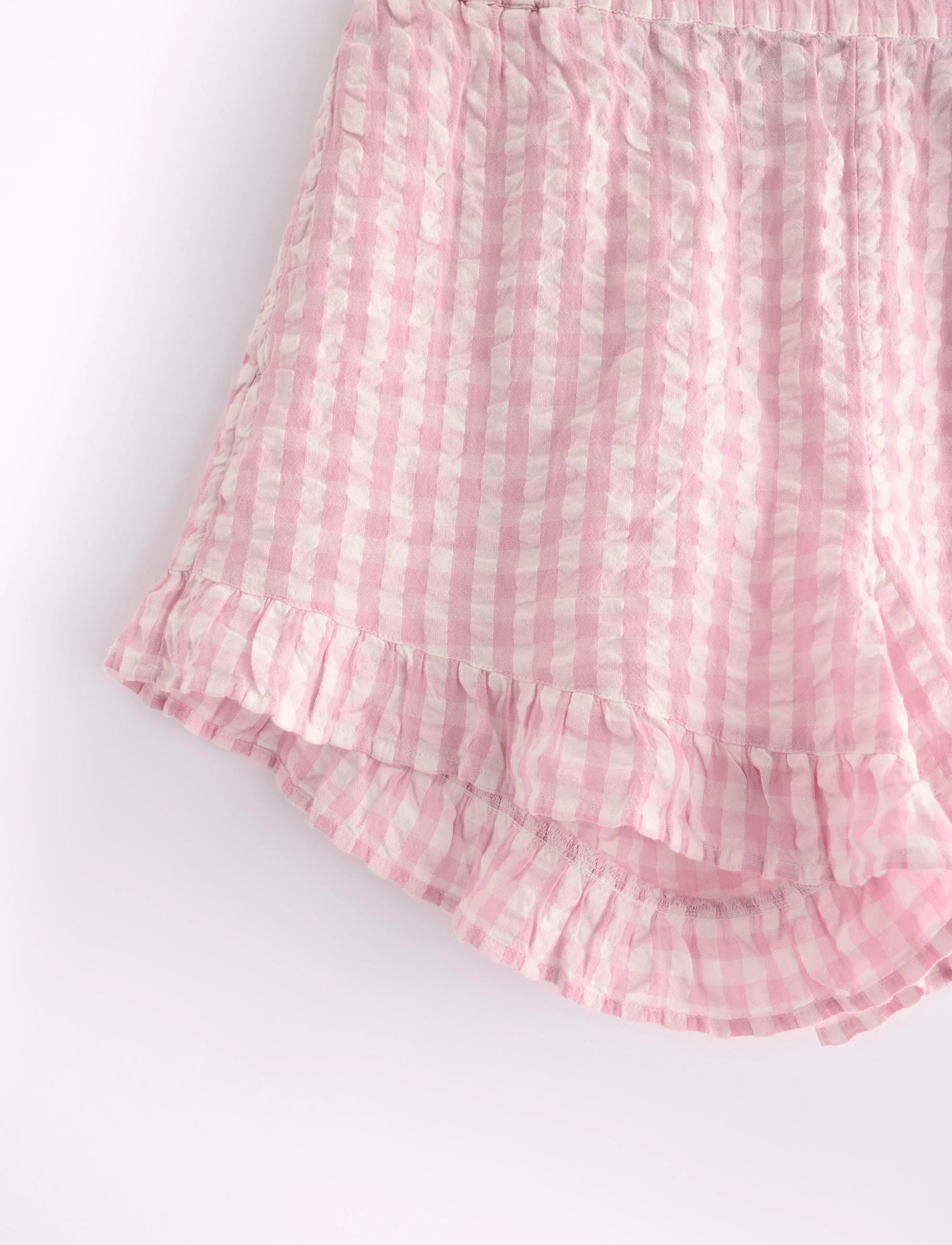 Lindex - Pyjama shorts in seersucker - shorts - light dusty pink - 5