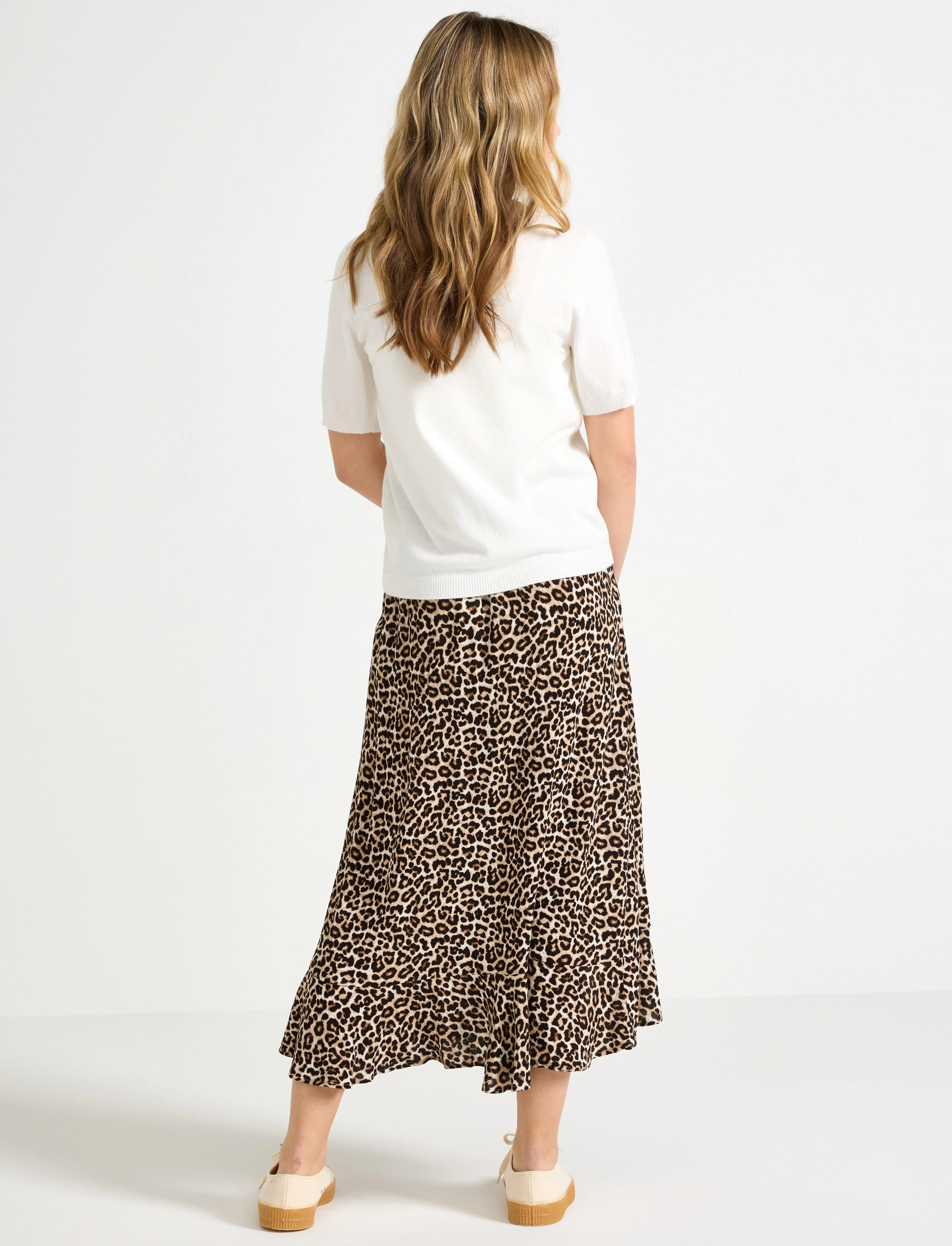 Lindex - Skirt midi with wrap - midi kjolar - beige - 3