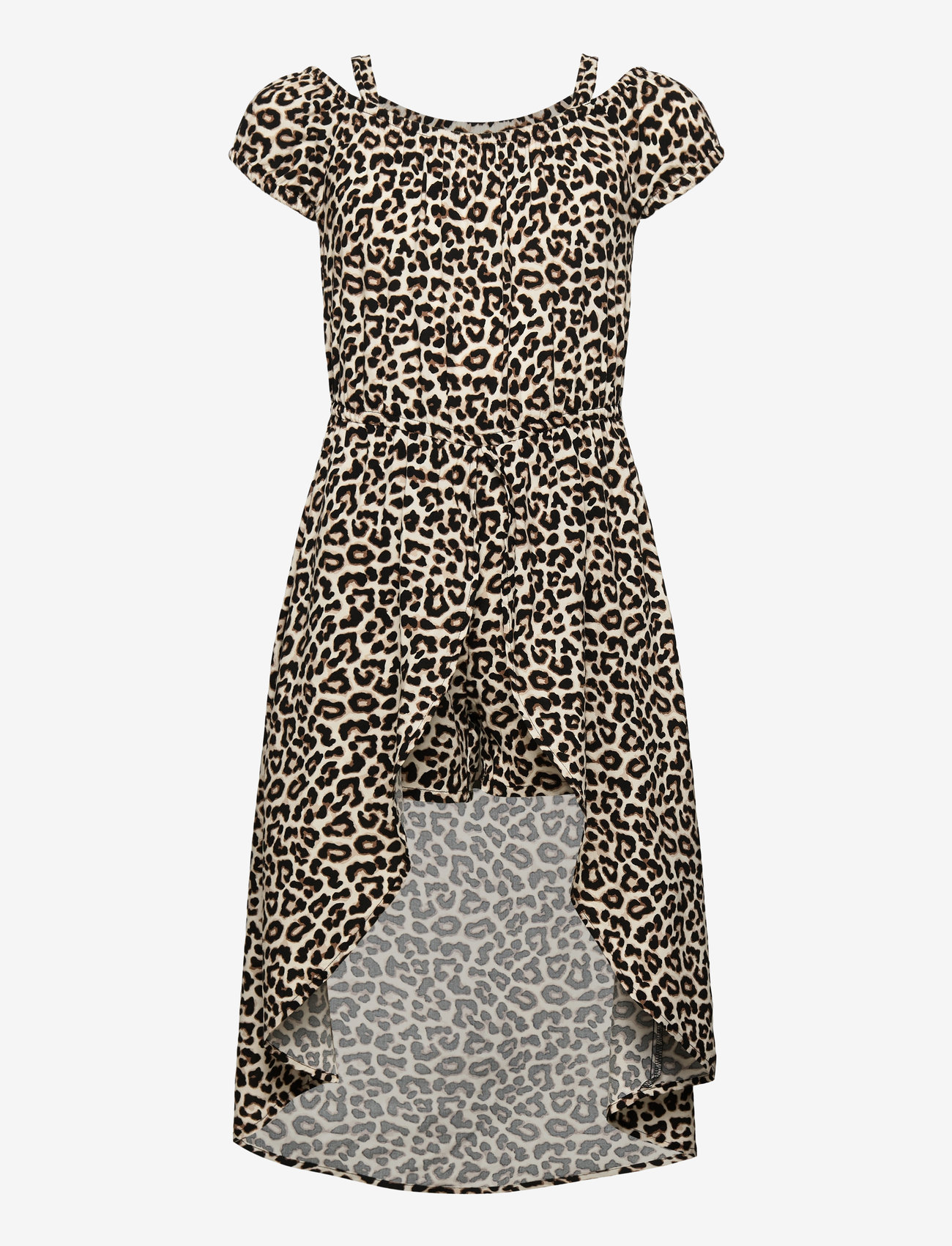 Lindex - Dress high and low with shorts - lühikeste varrukatega vabaaja kleidid - light beige - 1