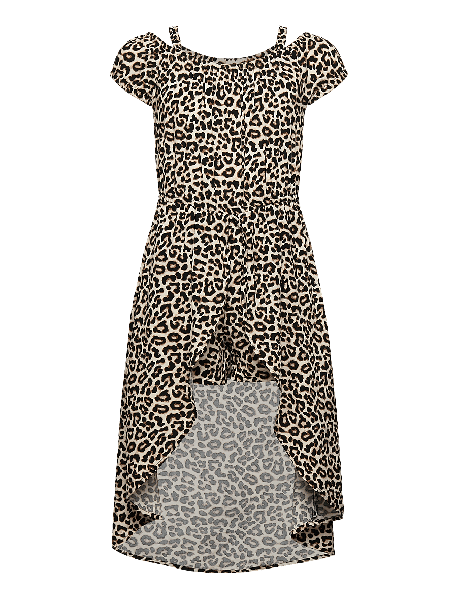 Lindex - Dress high and low with shorts - robes décontractées à manches courtes - light beige - 1