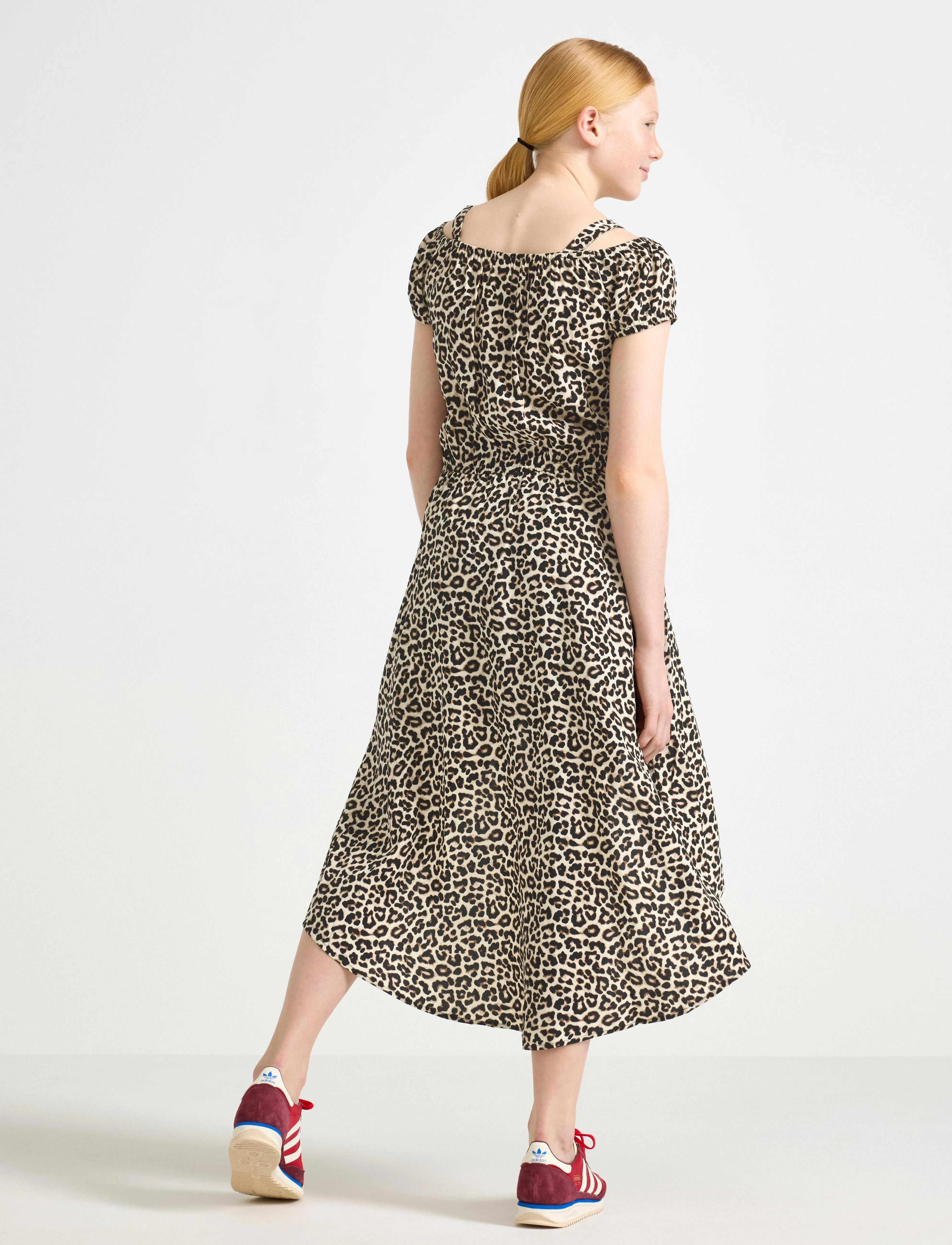 Lindex - Dress high and low with shorts - kortærmede hverdagskjoler - light beige - 3