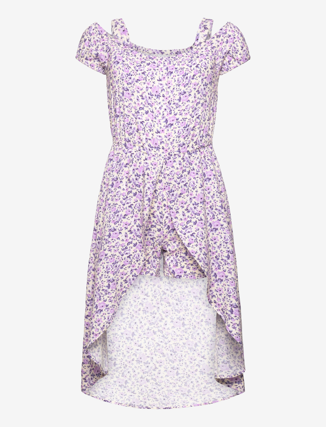 Lindex - Dress high and low with shorts - kurzärmelige freizeitkleider - light lilac - 1